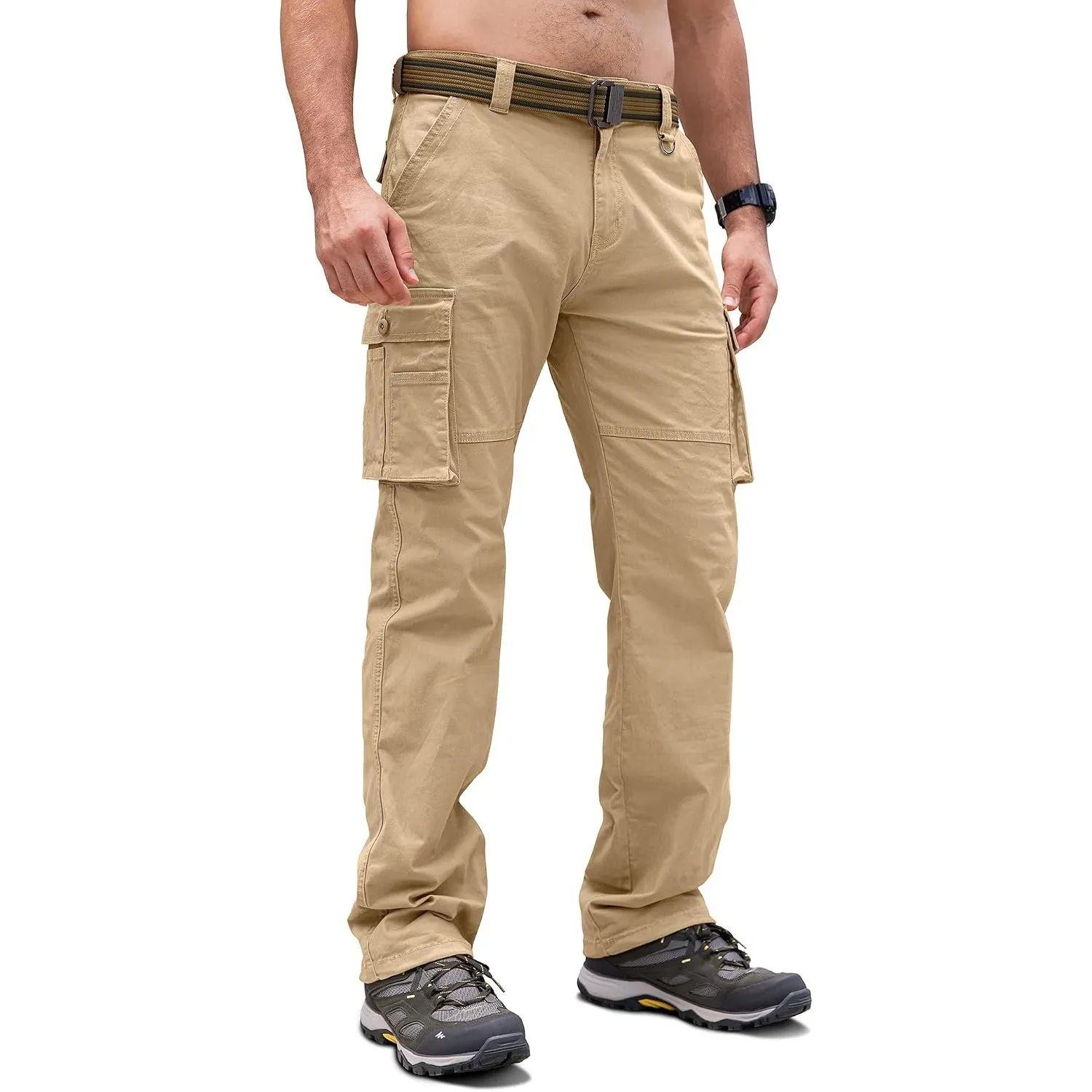 Cindeyar Cargohose Herren Relaxed Fit Baumwolle Wanderhose Herren Casual Arbeitshosen Männer Outdoor Militär Taktische …