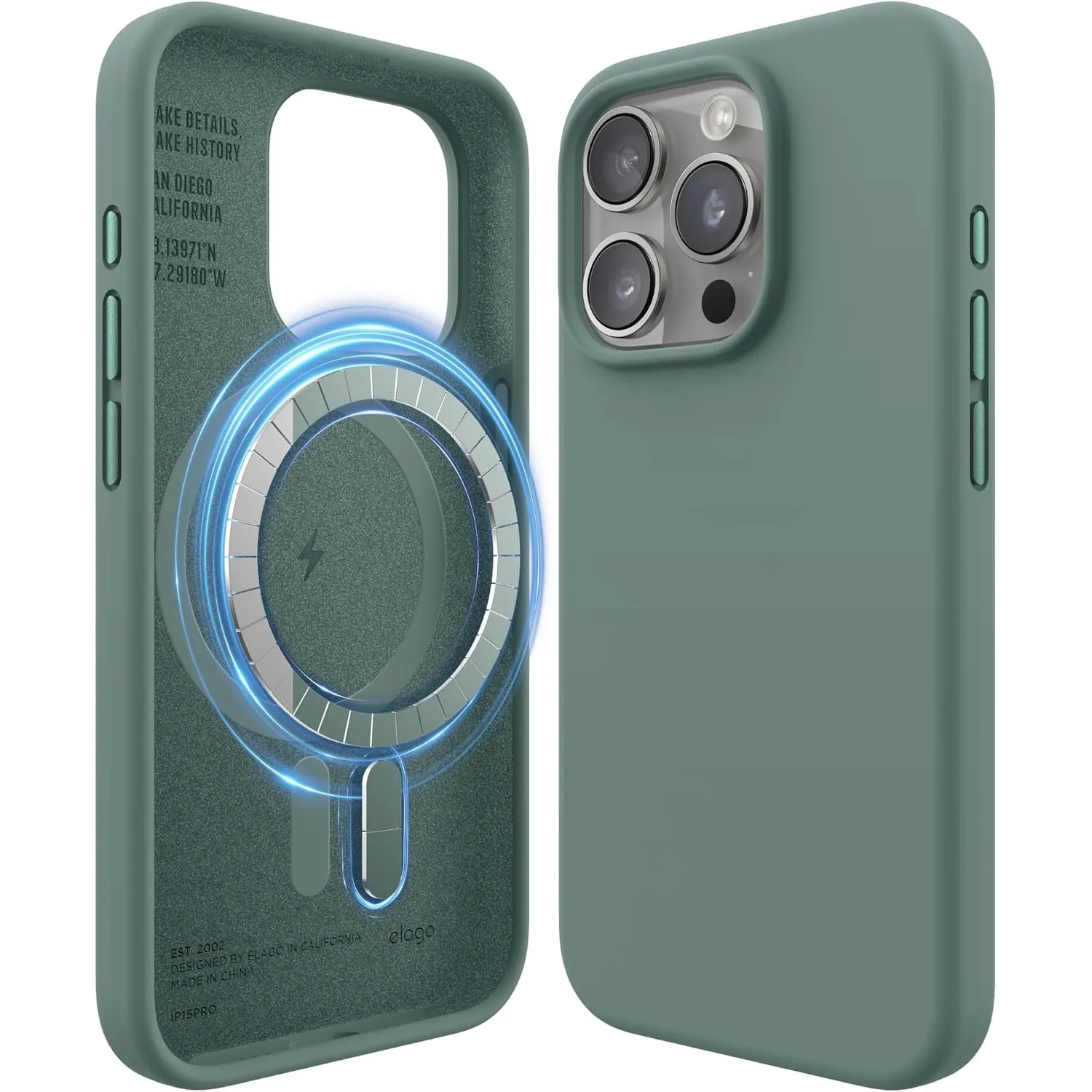 elago Magnetische Silikon Hülle für iPhone 15 Pro