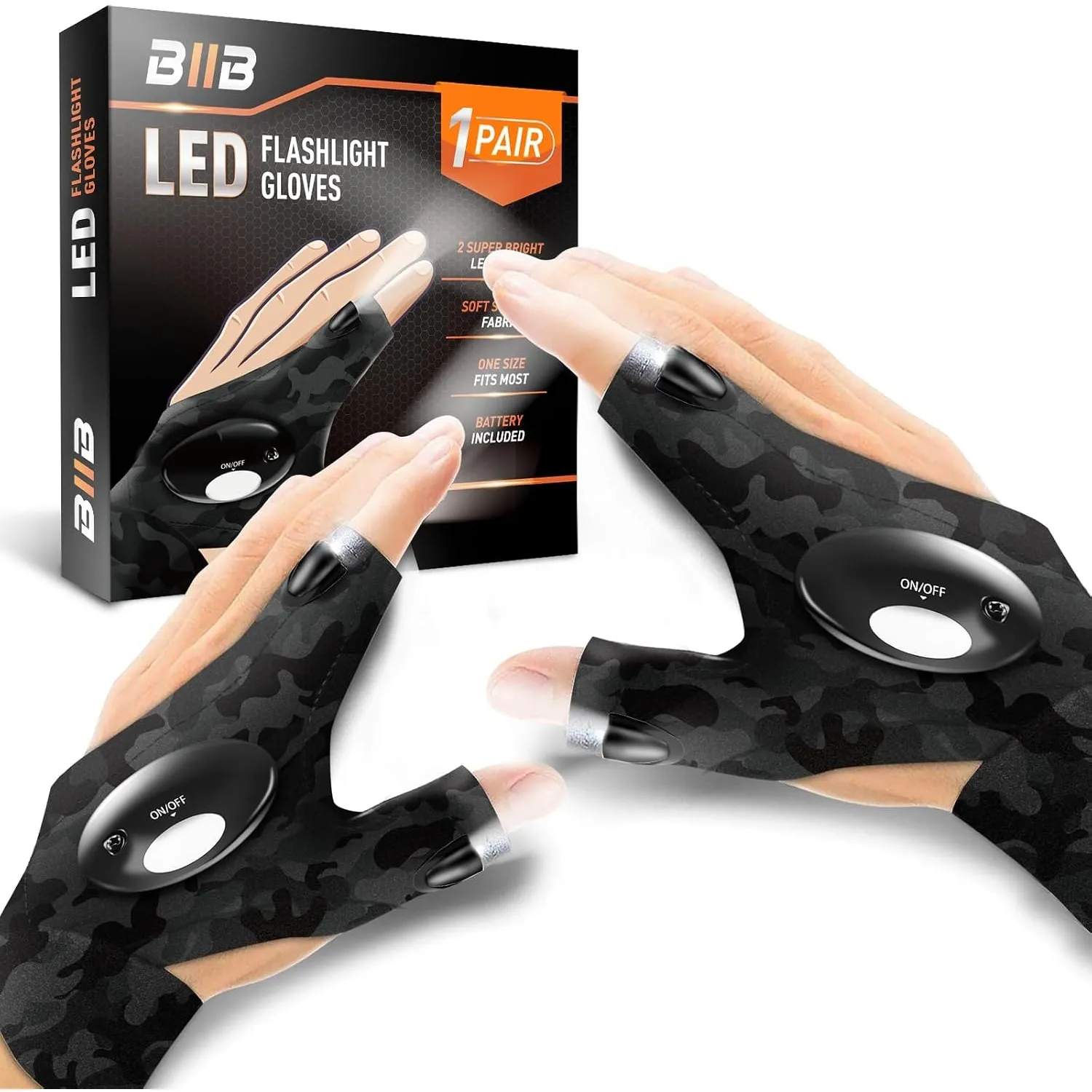 Geschenke für Männer Handschuhe mit Licht Angelzubehör, Weihnachtsgeschenke