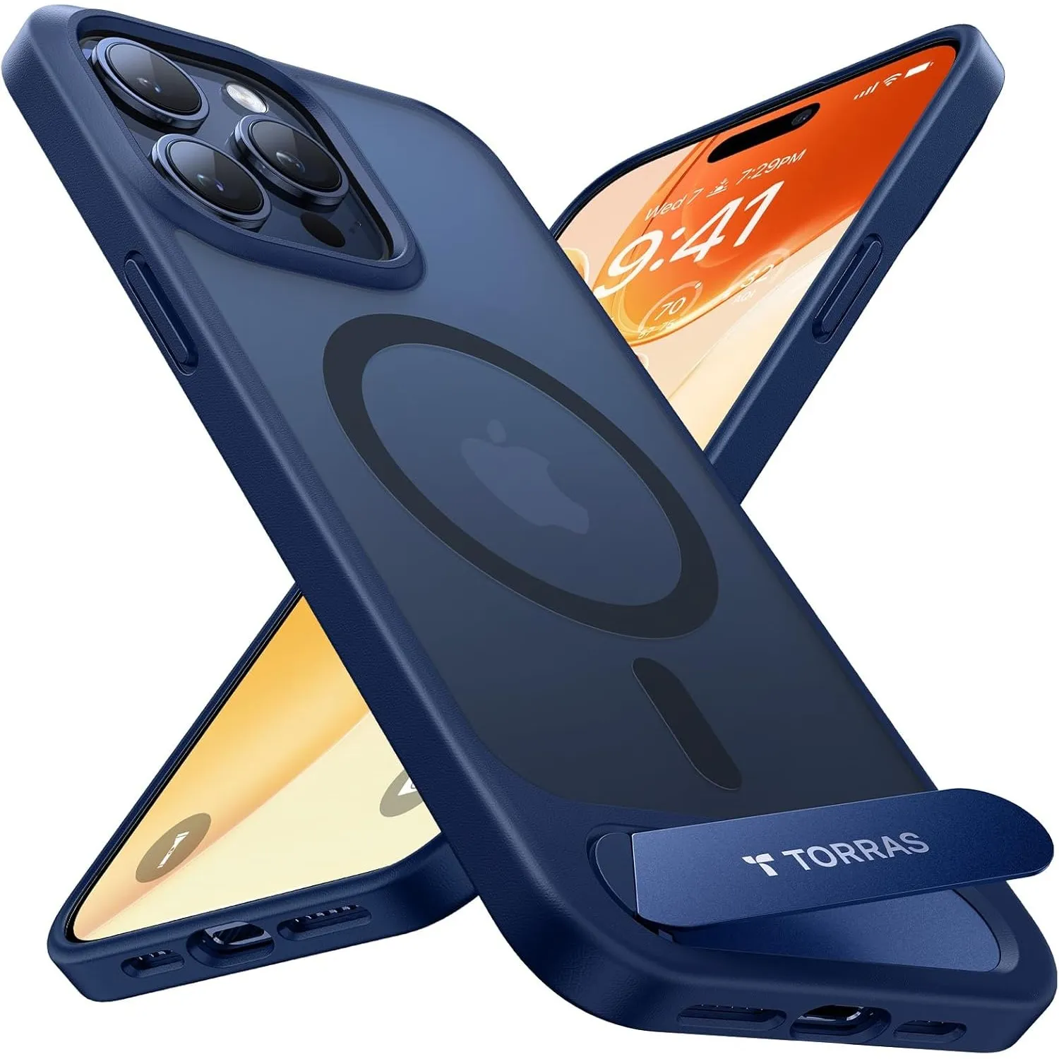 TORRAS Ostand L1 für iPhone 15 Pro Max Hülle mit Flügelständer Kompatibel mit MagSafe-Zubehör 3,66m Zertifizierte Milit…