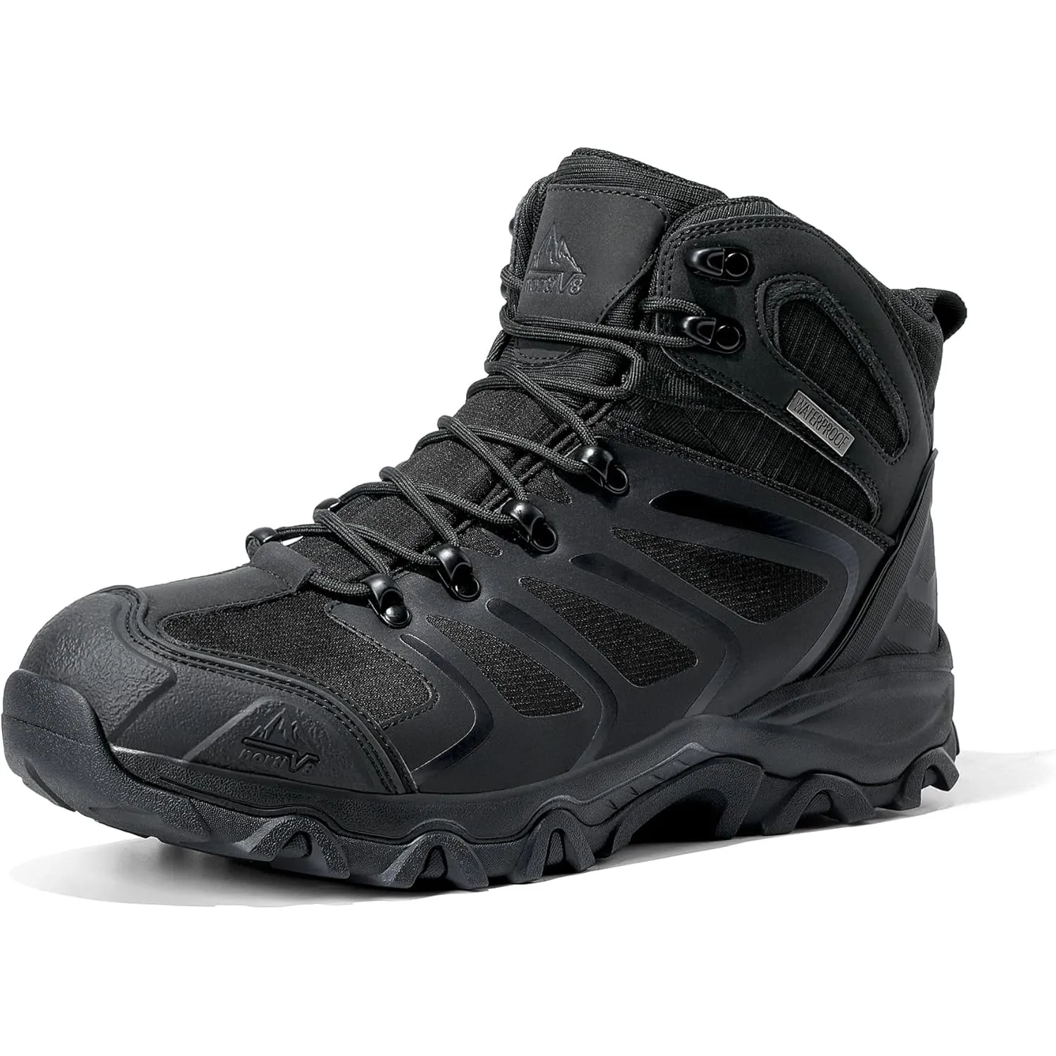 NORTIV 8 Herren Knöchelhohe wasserdichte Wanderschuhe leichte Outdoor-Schuhe für Trekking und Trails Armadillo