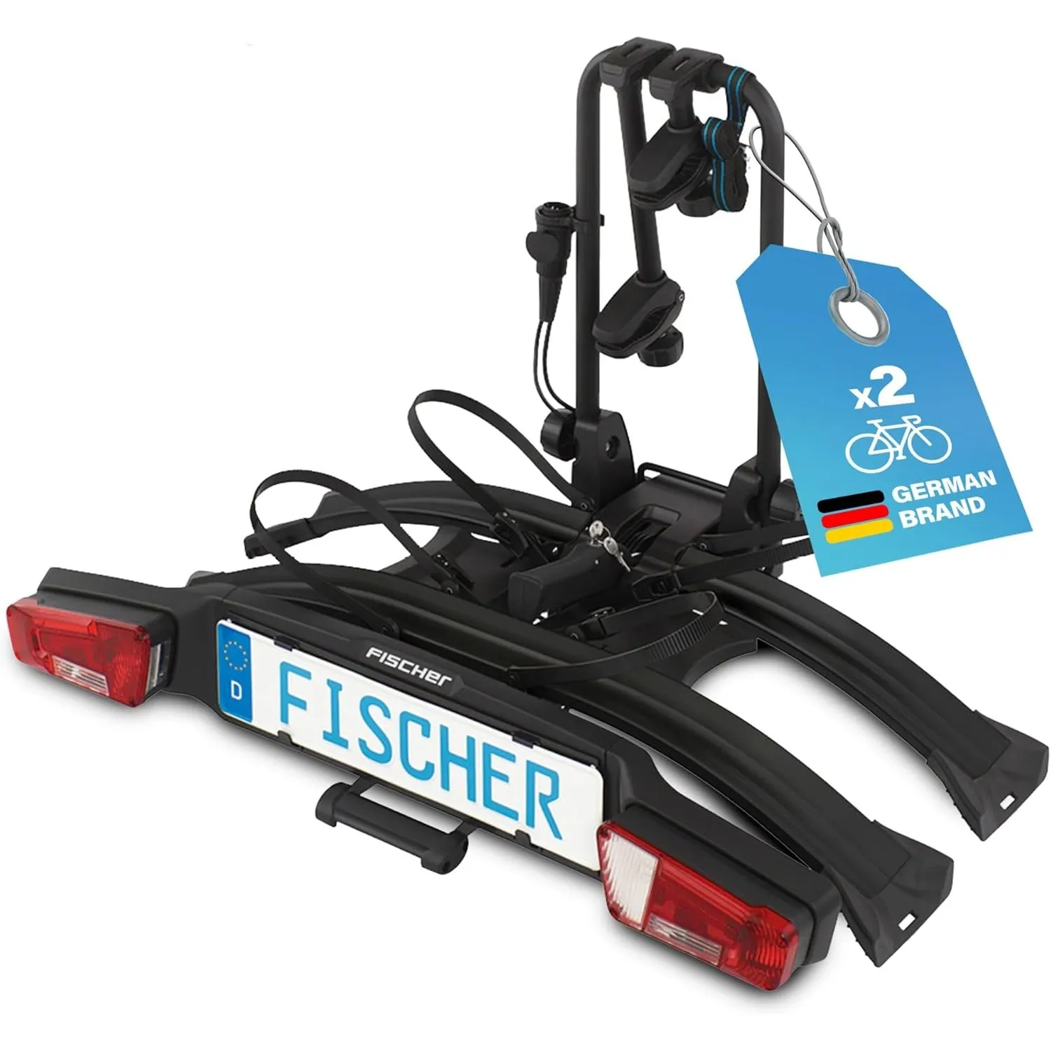 FISCHER Fahrradträger RoadLine Black, vormontierter Kupplungsträger, starre Konstruktion für mehr Stabilität, abschließ…