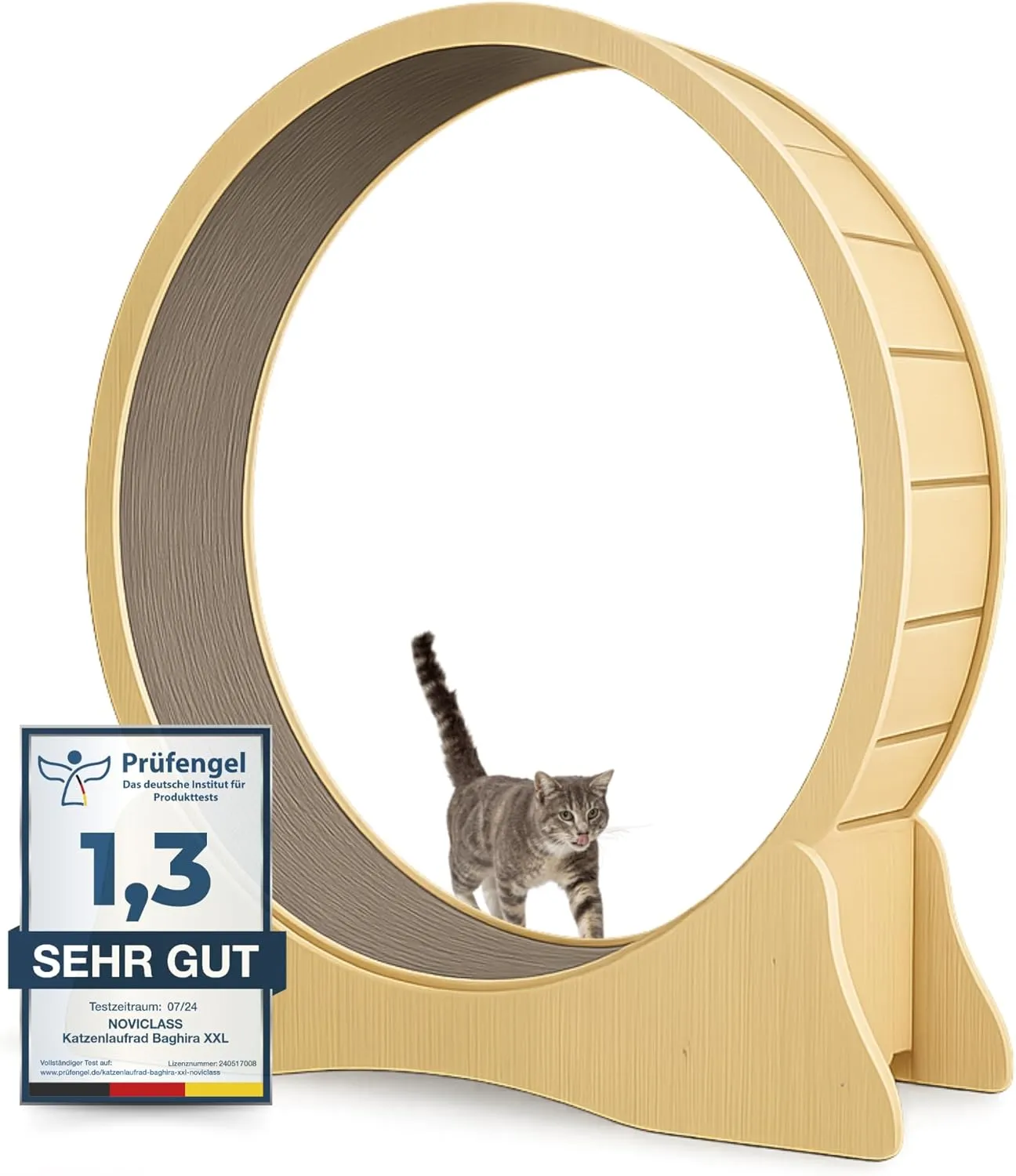 Baghira Cat Wheel, Large, XXL, 132 cm Diameter, Species-Appropriate for Large Cats, Scratch-Resistant, Stable and Quiet…