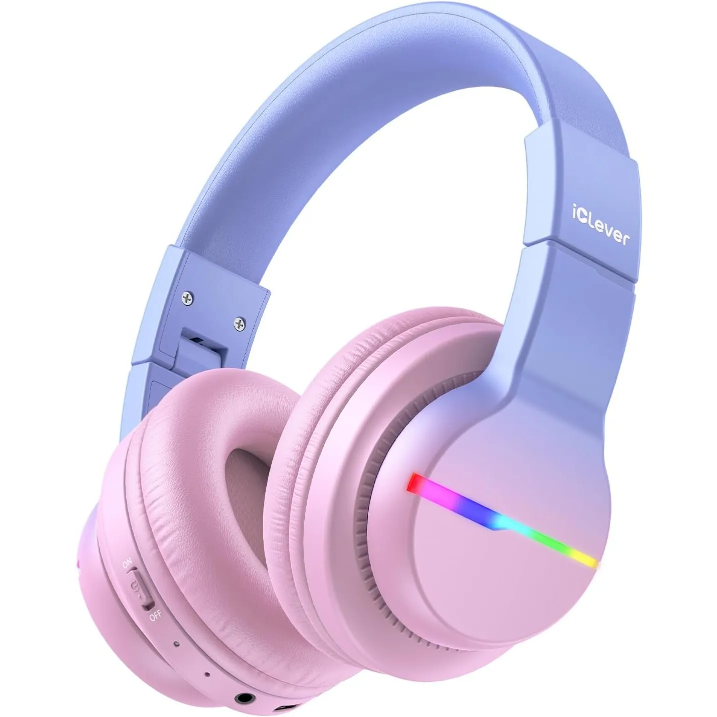 iClever BTH12 Bluetooth Kopfhörer Kinder LED Leuchten 85H Spielzeit Reisen
