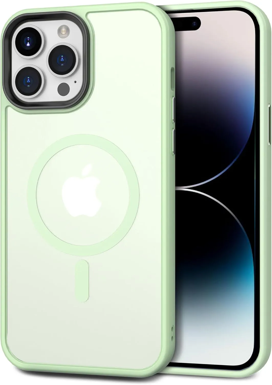 CACOE für iPhone 14 Pro Hülle Kameraschutzend, Kompatibel mit MagSafe, Stoßfest Kratzfest Magnetisch Rückseite Handyhül…
