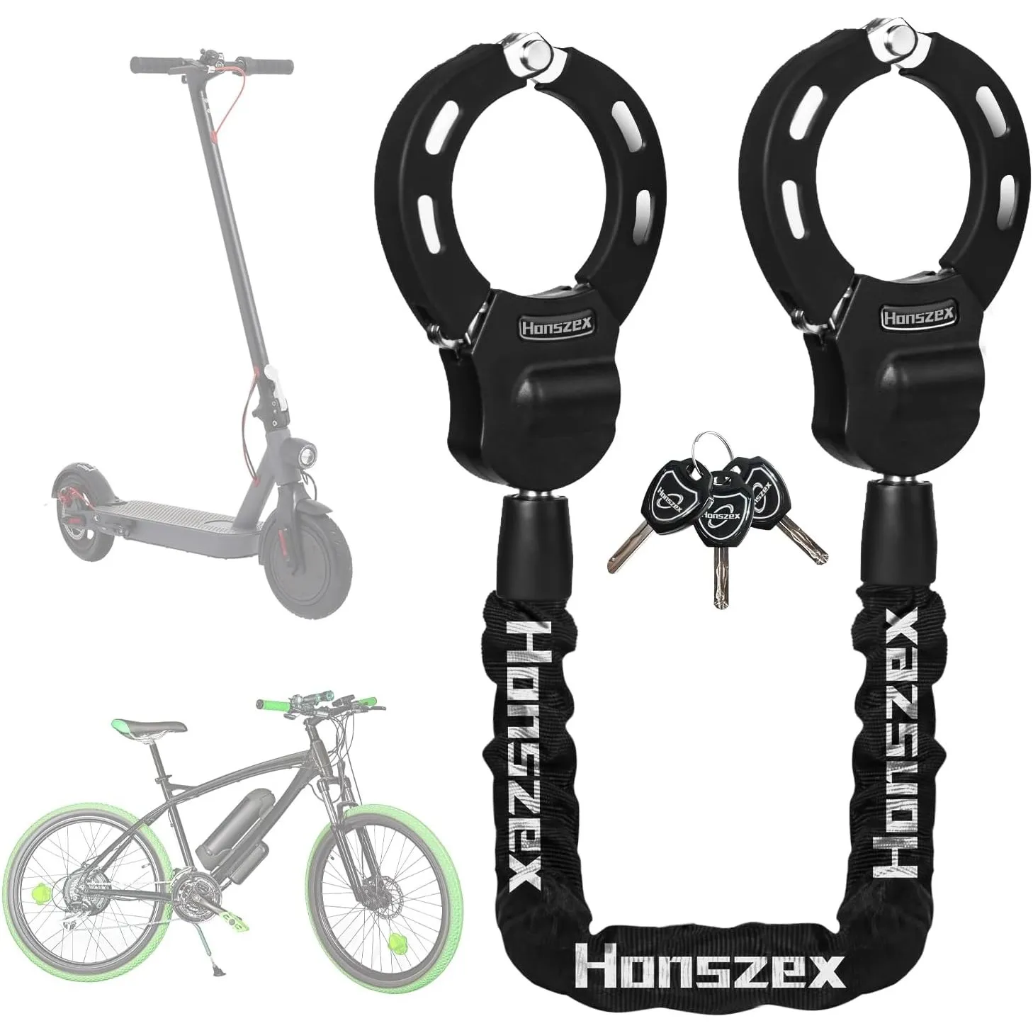E Scooter Schloss, Handschellenschloss 36.22inch, E Scooter Zubehör