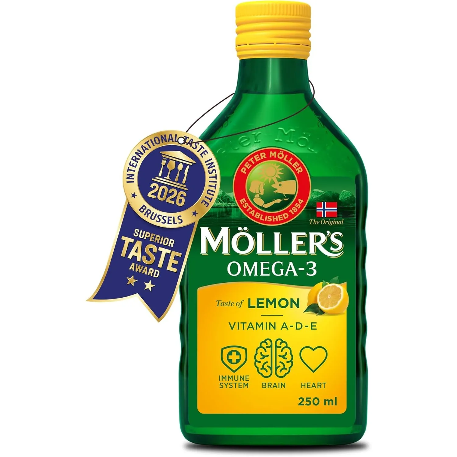Möller's Omega 3 Lebertran Öl | Nordic Omega 3 Nahrungsergänzung mit EPA, DHA, Vitamin A, D, E | Superior Taste Award |…