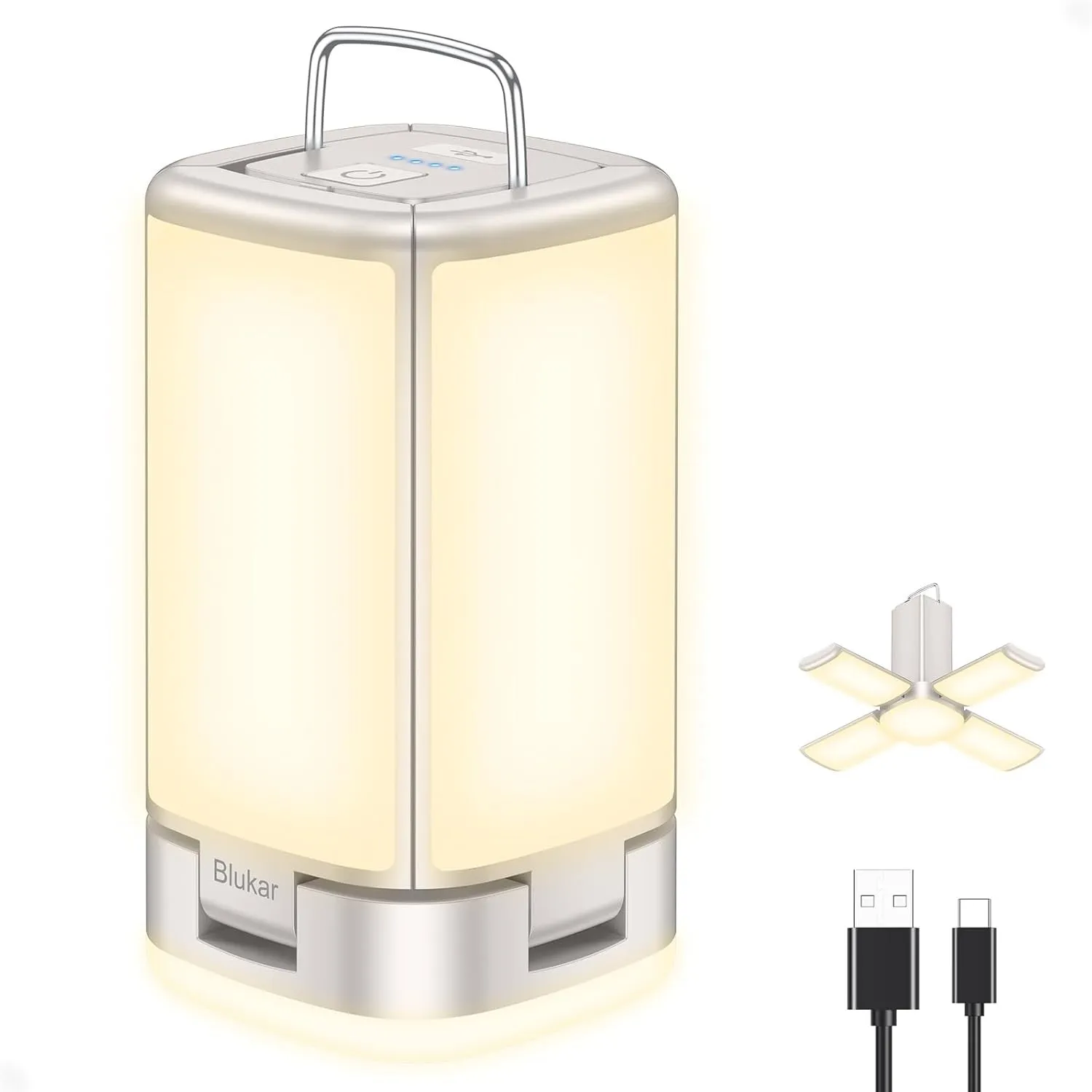 Blukar LED Campinglampe, Superhell 116 LEDs Camping Laterne mit 7 Lichtmodi