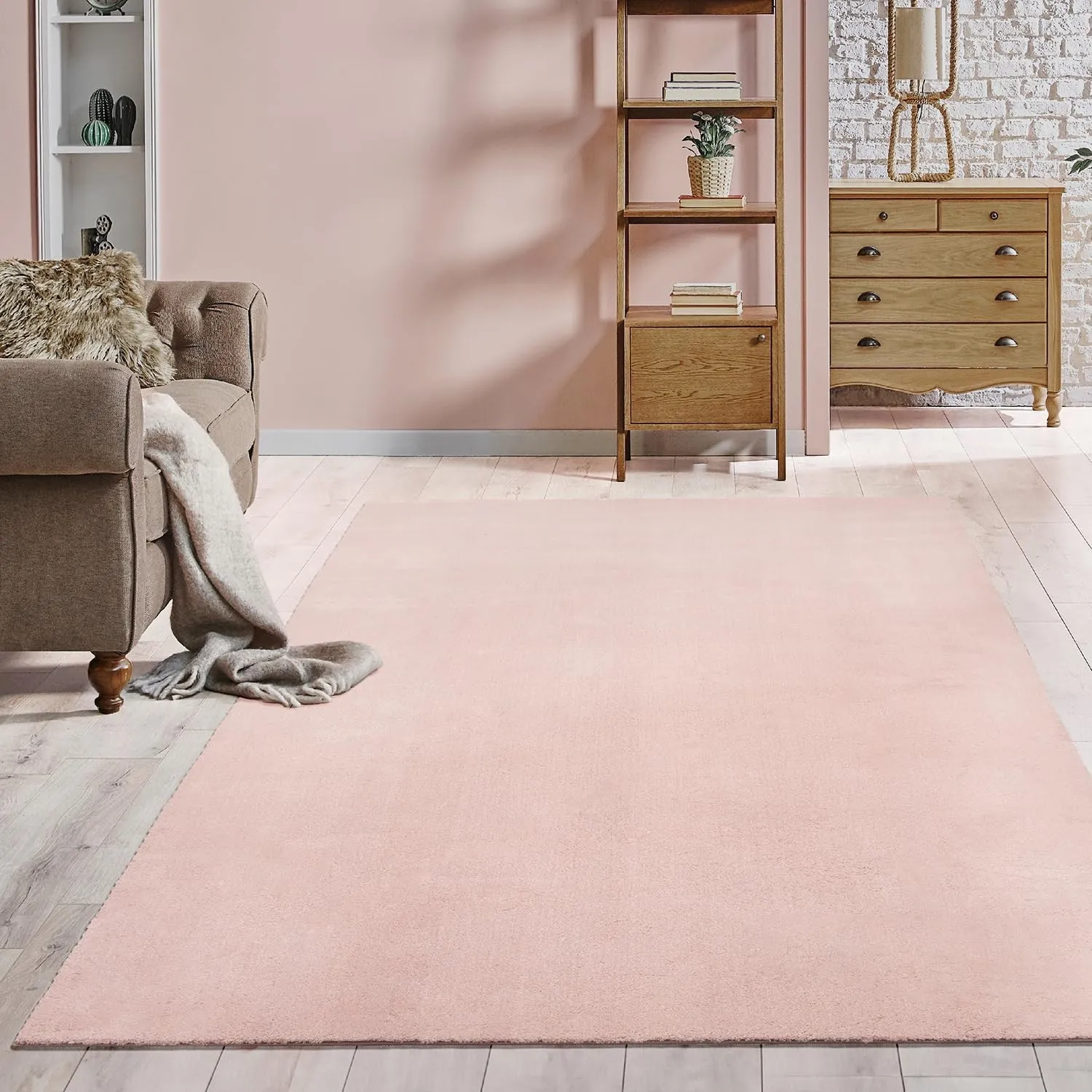 the carpet Relax Moderner Flauschiger Kurzflor Teppich, Anti-Rutsch Unterseite, Waschbar bis 30 Grad, Super Soft, Fello…