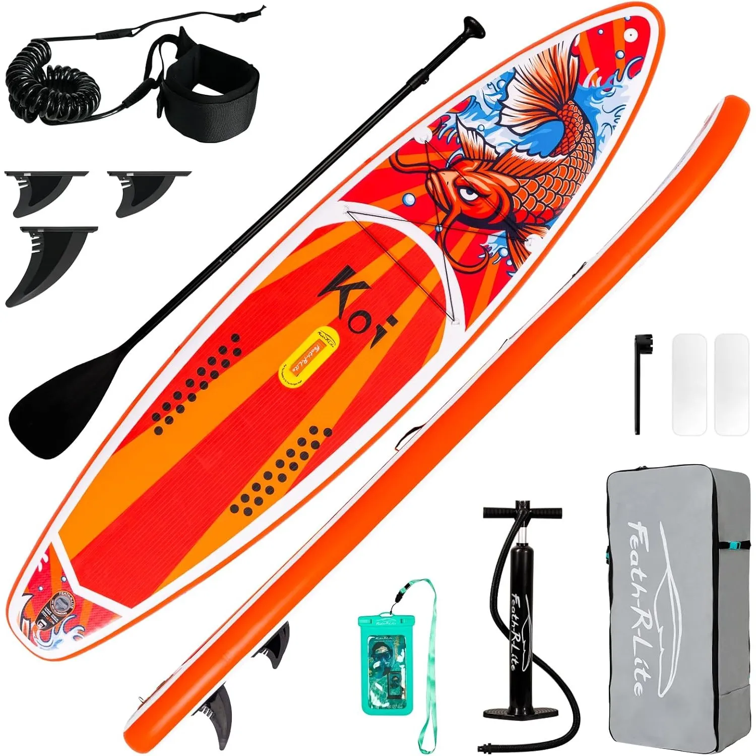 FunWater Stand Up Paddling Board 320 cm & 350 cm–SUP für 2 Personen/Familien,mit komplettem Zubehör,Doppellagiges PVC,a…