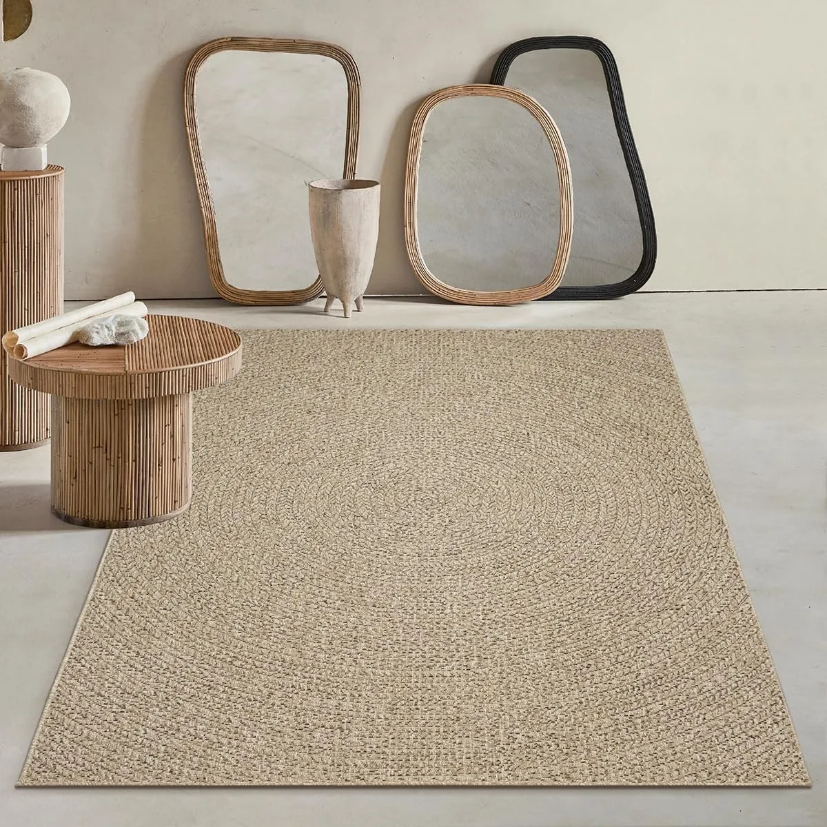 Soil – ca. 80 x 150 cm Outdoor Teppich wetterfest Jute-Look Balkon Terrasse | Outdoor Teppich für Balkon, Terrasse & Ga…