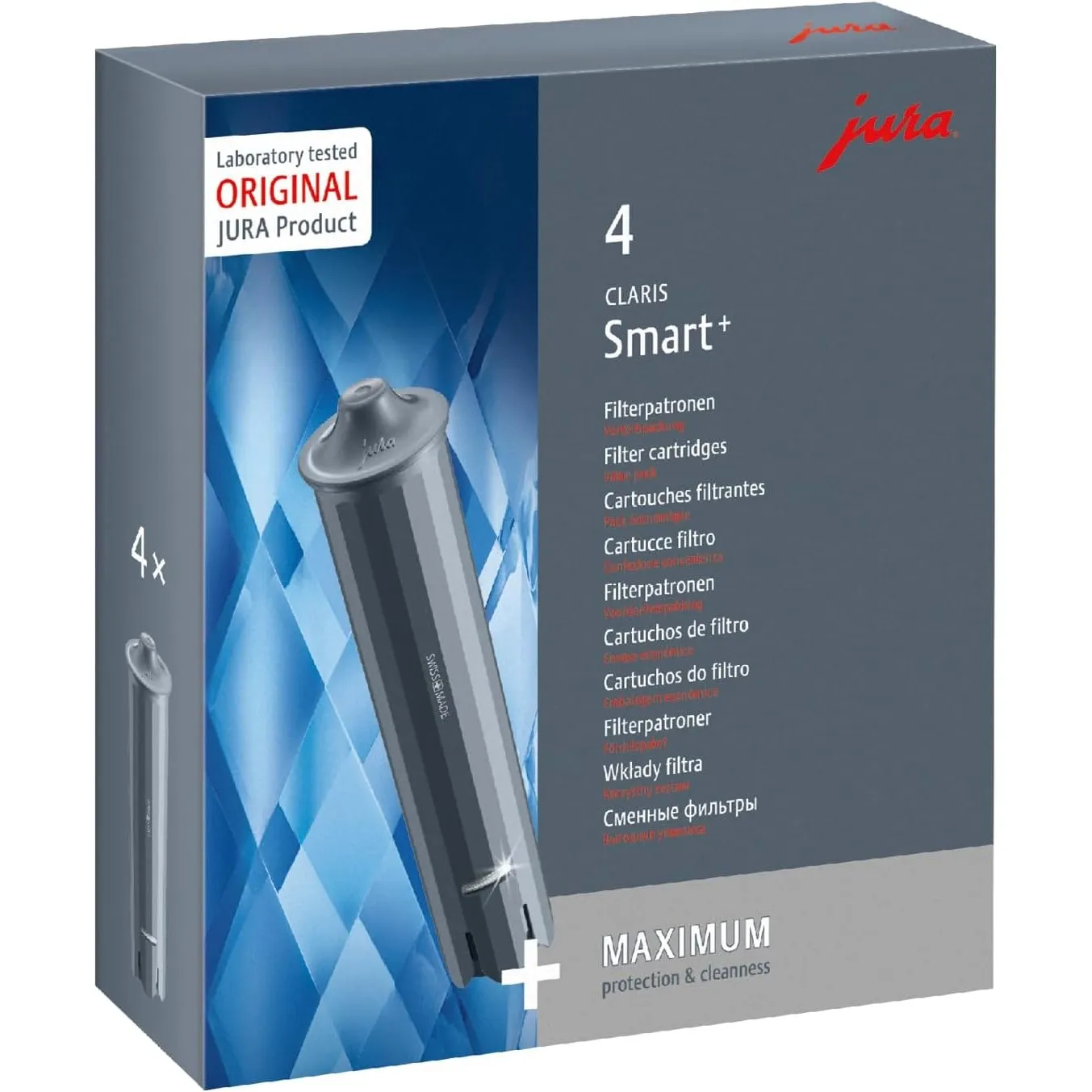 JURA original CLARIS Smart+ Wasserfilter 4er-Pack (25066)