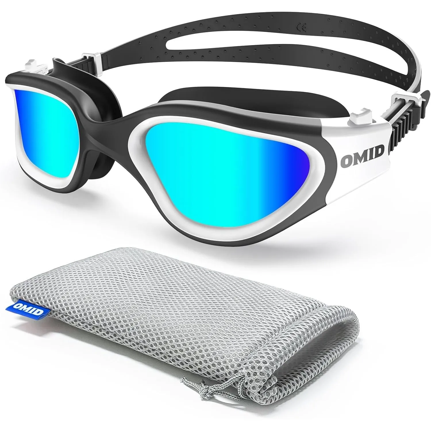 OMID Schwimmbrille, bequeme, polarisierte Schwimmbrille, beschlagfrei, auslaufsicher, UV-Schutz, kristallklare Sicht, S…