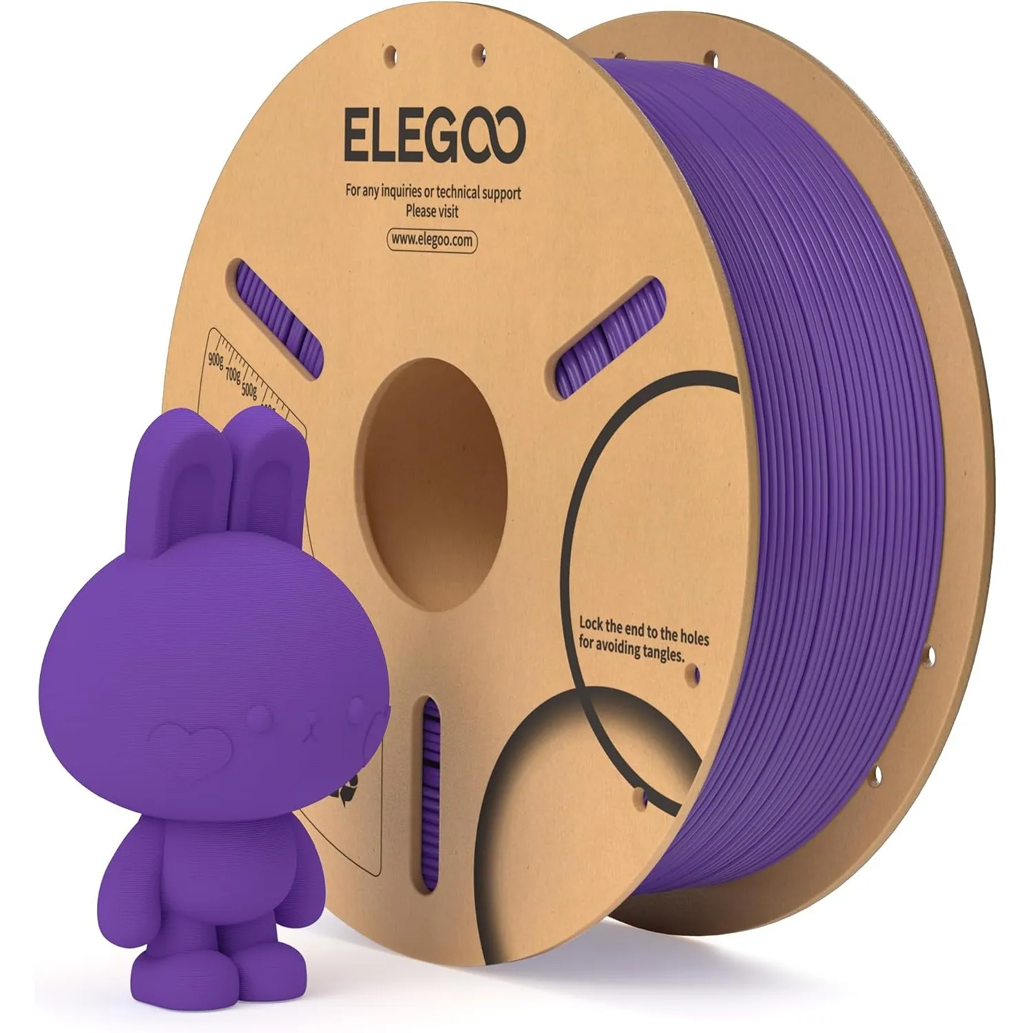 ELEGOO PLA Filament 1.75mm, 3D Drucker Filament PLA Lila 1KG