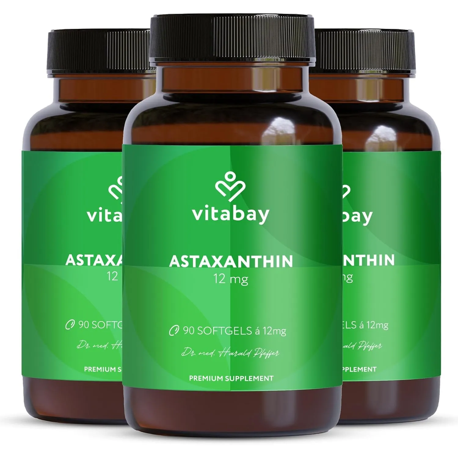Vitabay Astaxanthin 12 mg hochdosiert – 270 vegane Softgel-Kapseln