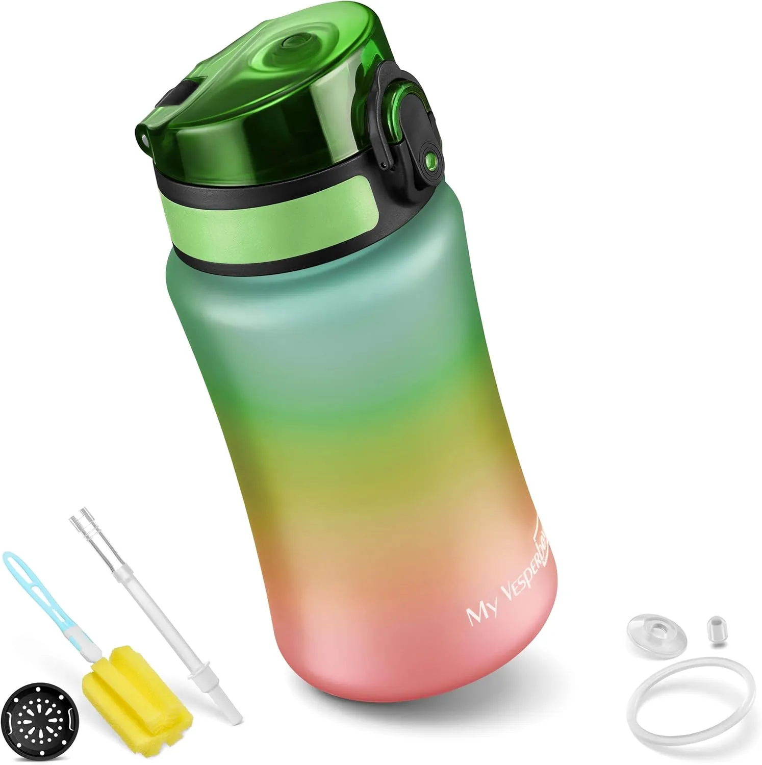 My Vesperbox® Trinkflasche Kinder [350ML] - Wasserflasche Kohlensäure Geeignet & Auslaufsicher - Water Bottle Kids - fü…