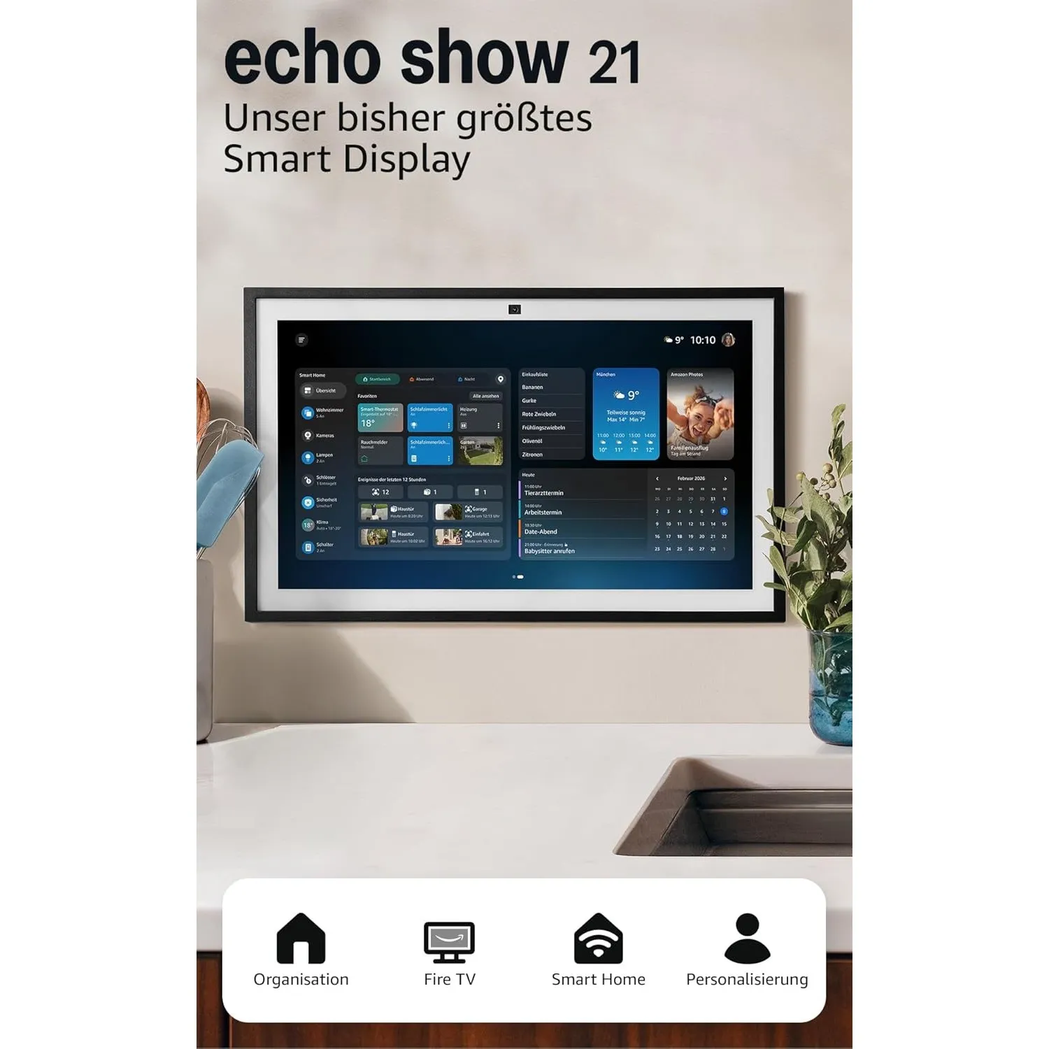 Amazon Echo Show 21 (neueste generation) | Beeindruckendes 21-Zoll-Smart-Display mit integriertem Fire TV, kraftvollem …
