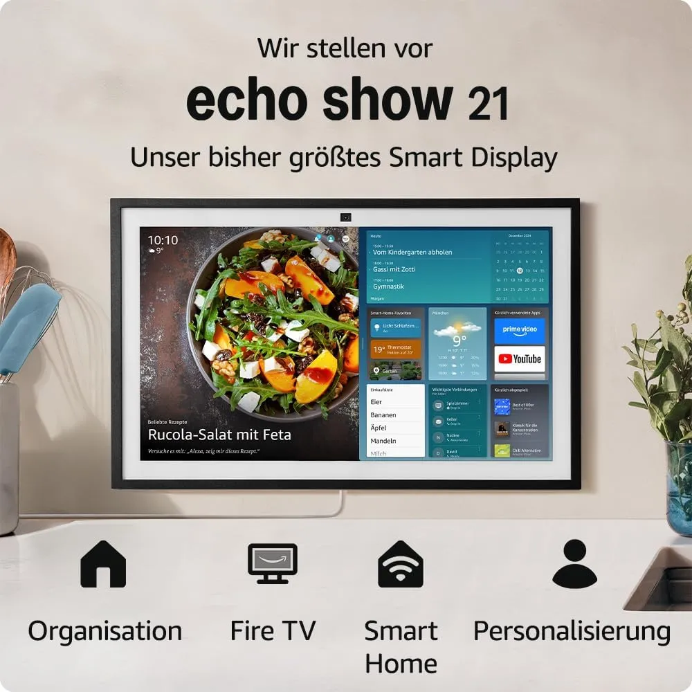 Certified Refurbished Amazon Echo Show 21 | A stunning 21" smart display with built-in Fire TV, powerful vibrant sound,…