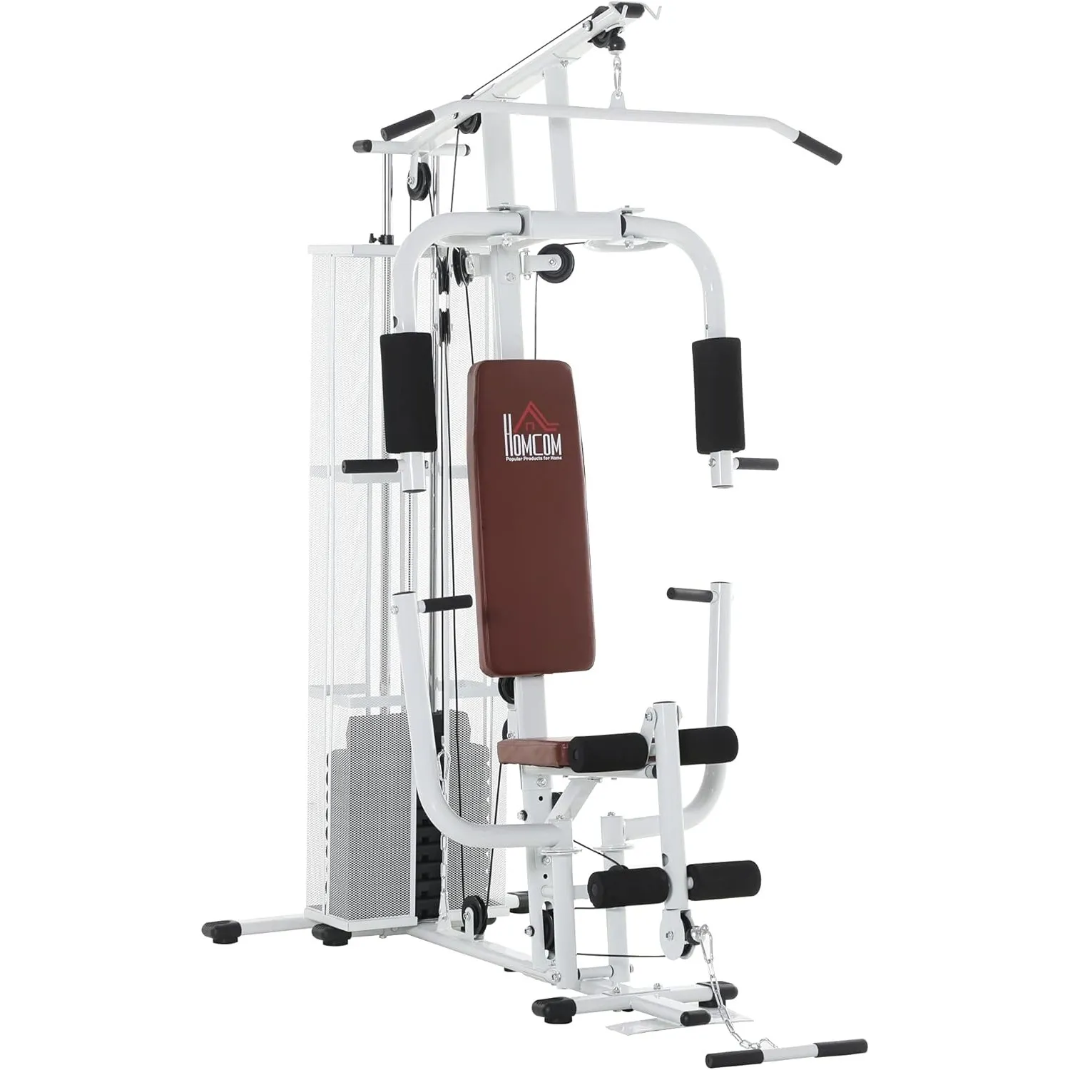 HOMCOM Kraftstation Multifunktion mit Latzug Butterflystange 45kg