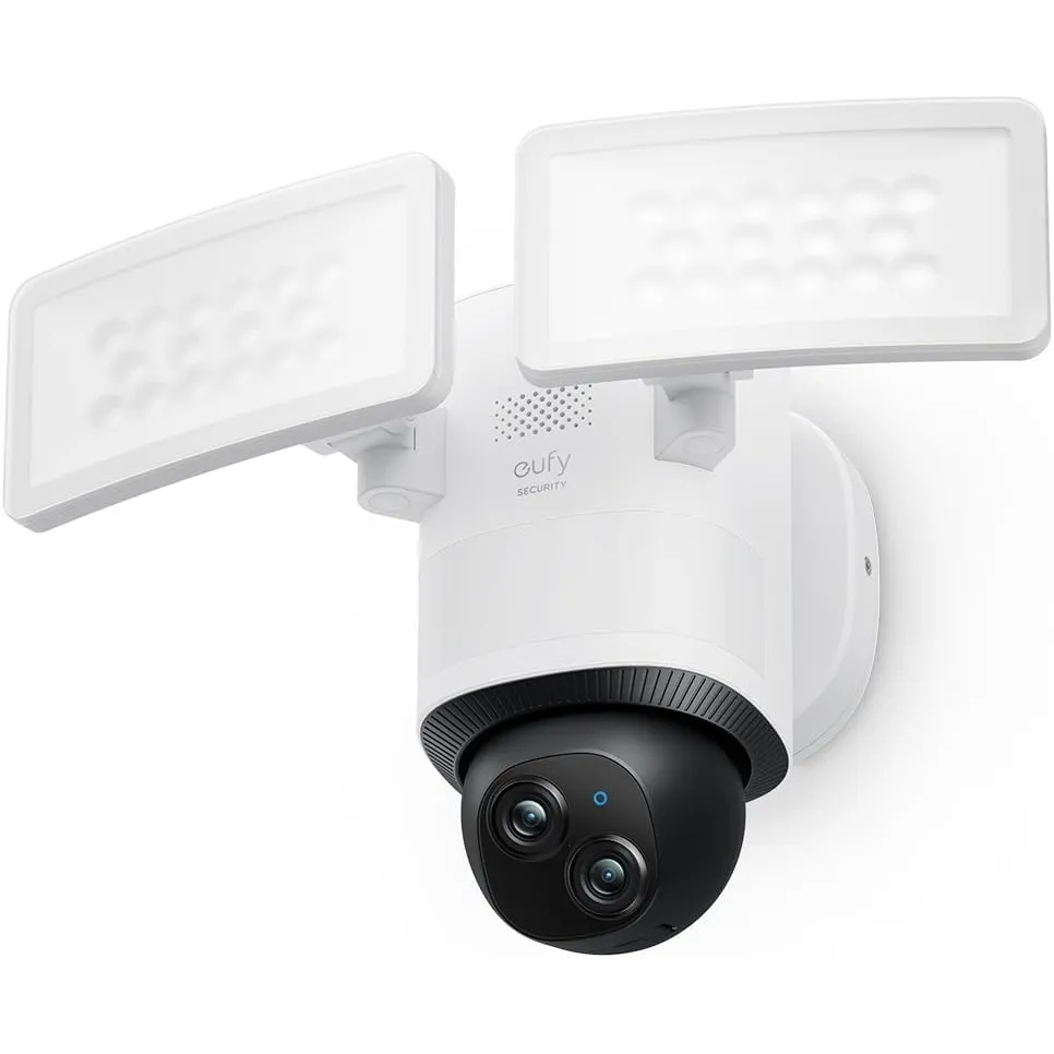 Anker eufy Flutlichtkamera E340, Kamera für Außen, 24/7 Aufnahme