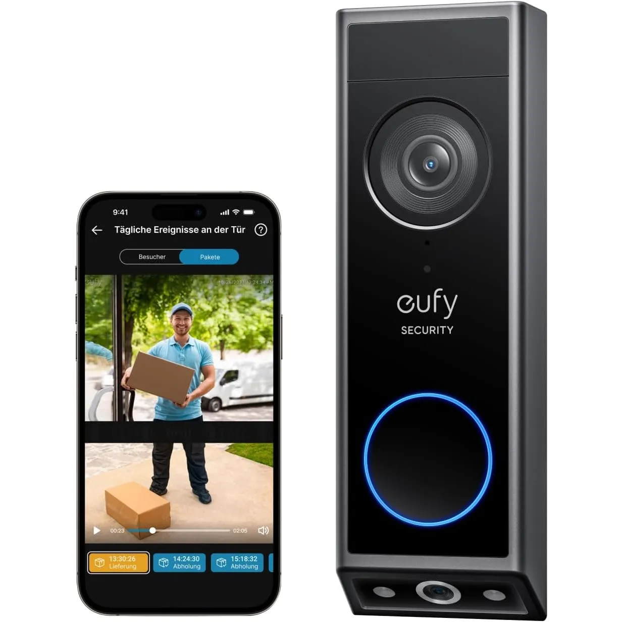 eufy Video türklingel E340, Video-Türklingel, 2K Full HD Farbnachtsicht