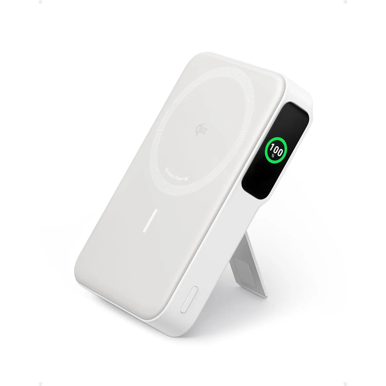 Anker MagGo magnetische Powerbank 10000mAh Qi2 15W mit Halterung | MagSafe-kompatibel, smartes Display, inkl. USB-C Kab…