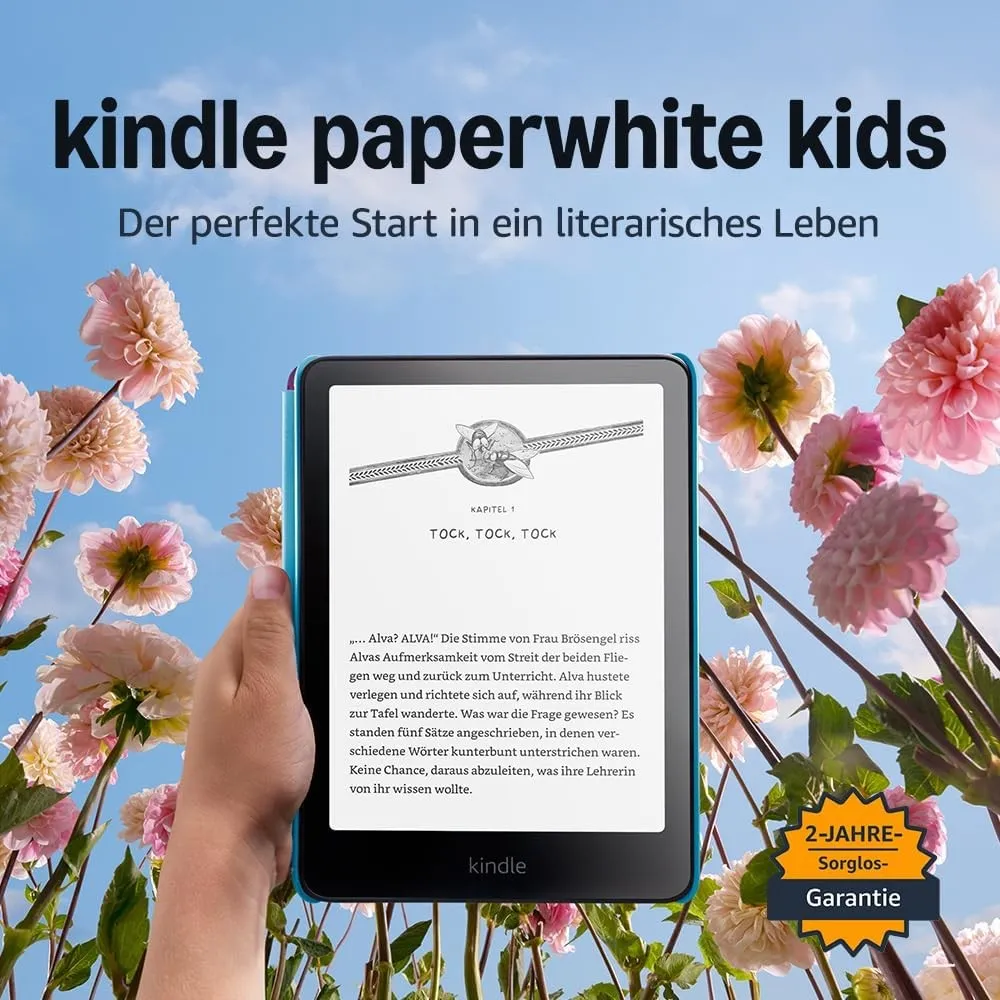 Amazon Kindle Paperwhite Kids (neueste Generation) – Größeres, blendfreies 7-Zoll-Display – Mit Kindle lesen Kinder dur…