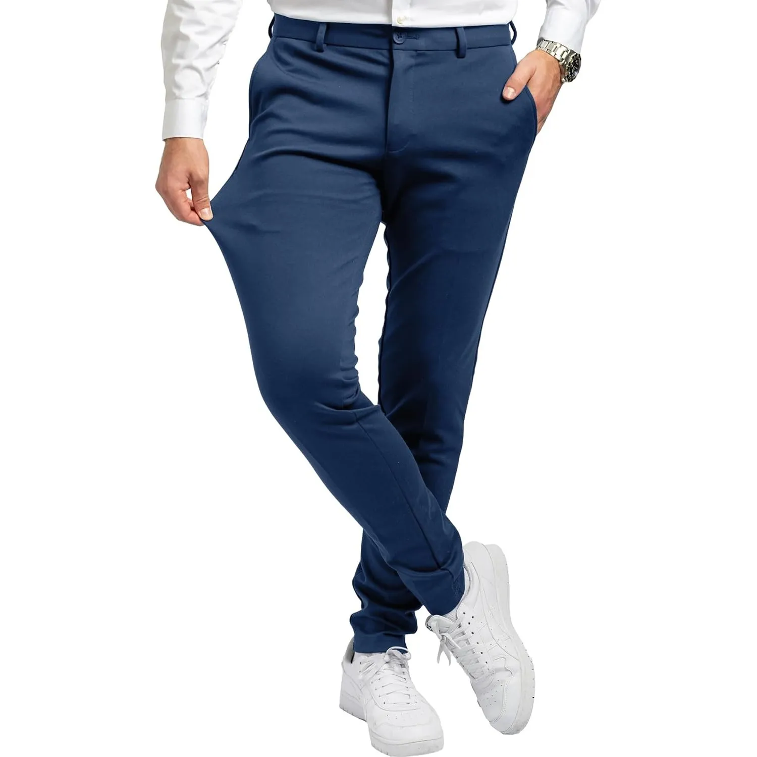 Performance Pants Chino Hose Herren Stretch Slim Fit | Sommerhose Anzughose