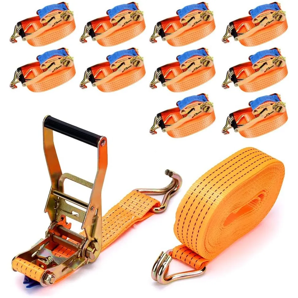 maXpeedingrods 10 Stück 8m Spanngurte mit Ratsche 5000kg mit Haken 50mm