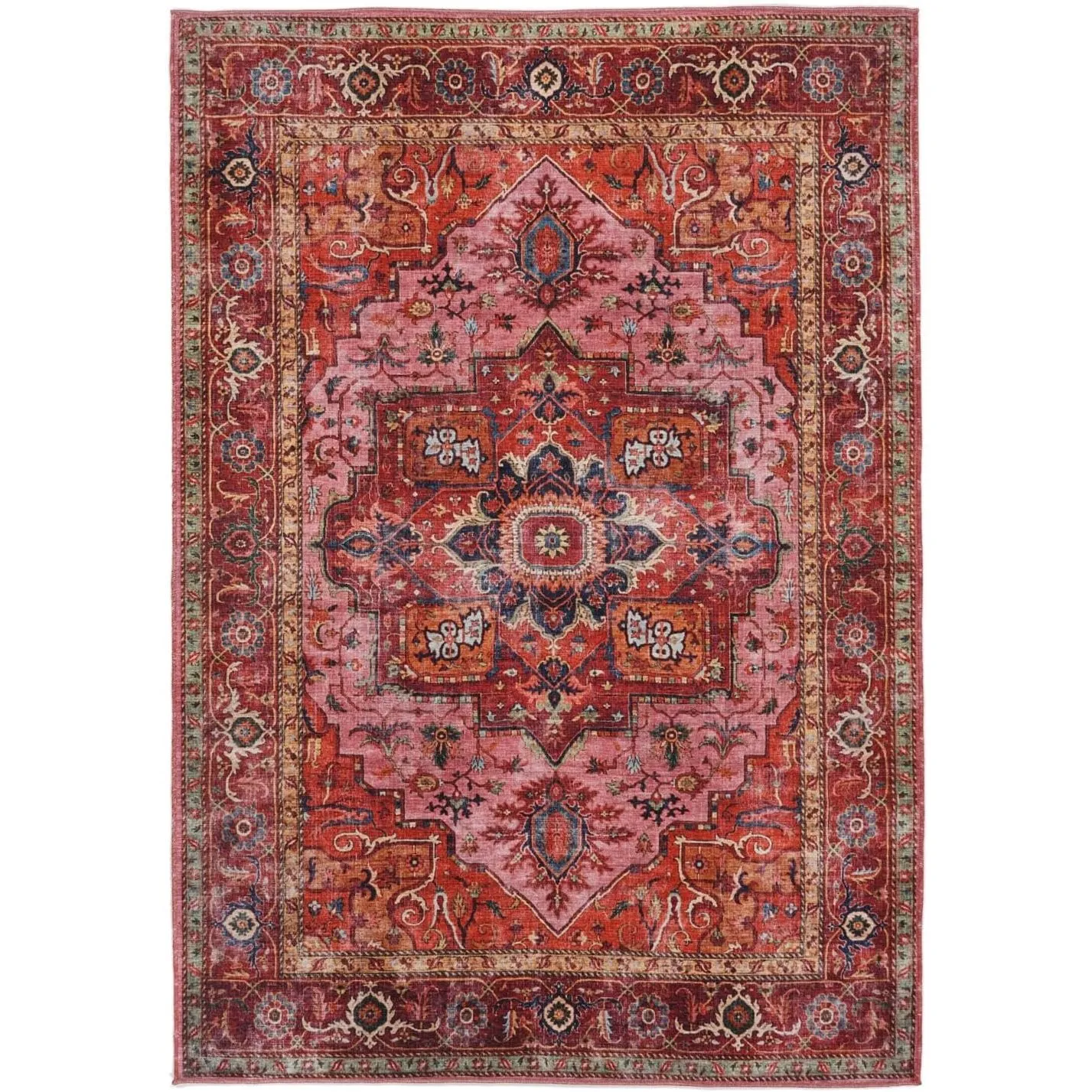 RugVista Georgia Oriental Teppich, 200 x 300 cm, Rot/Rosa