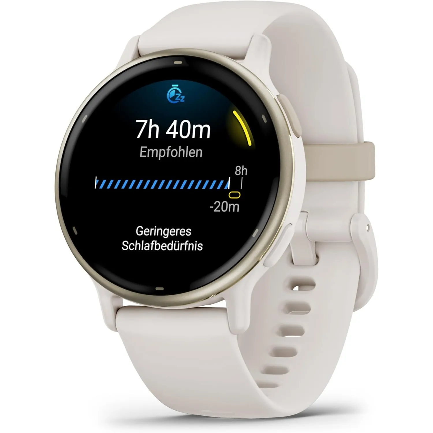 Garmin Vivoactive 5, 42 mm, GPS-Fitness-Smartwatch, Elfenbein Cremegold
