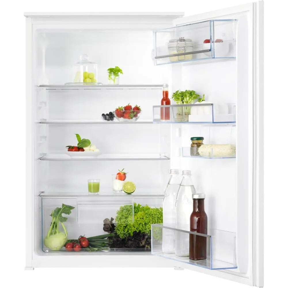 AEG Einbau-Kühlschrank 88 cm ohne Gefrierfach, Serie 5000 OptiSpace: 3x vielfach verstellbare Glasablage, großer Kühlra…