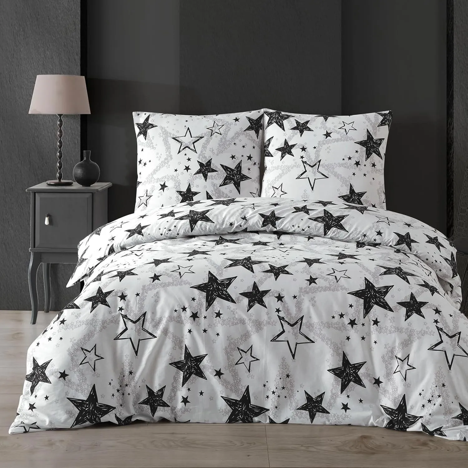 Buymax Bettwäsche 200x220 cm – Bettwäsche Set 3-teilig 200 x 220 cm, Renforcé 100% Baumwolle, Bettbezug mit 2 Kissenbez…