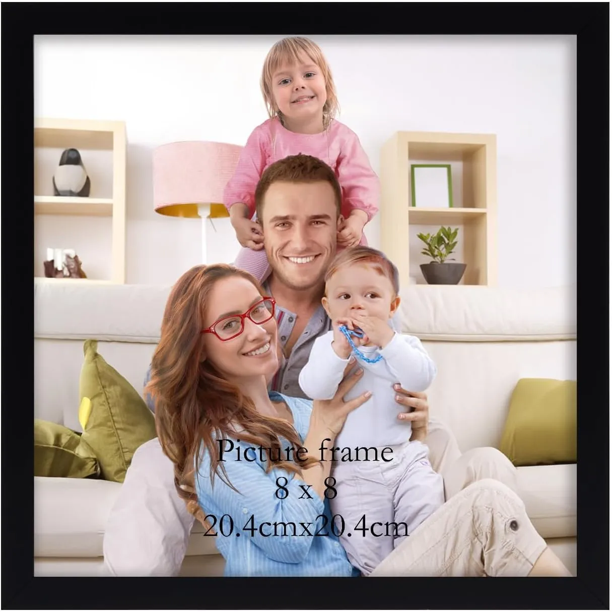 Giftgarden Schwarze Bilderrahmen 20x20 cm, Moderner Fotorahmen für Quadratischer Foto und Bilder, Glattes Schlankes Des…