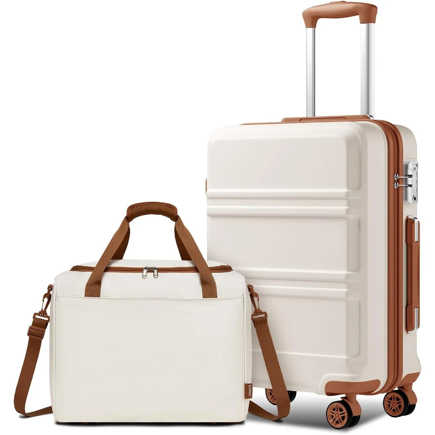 Kono 55cm Handgepäck Koffer Set 2 Teilig mit Ryanair Reisetasche 40x30x20cm
