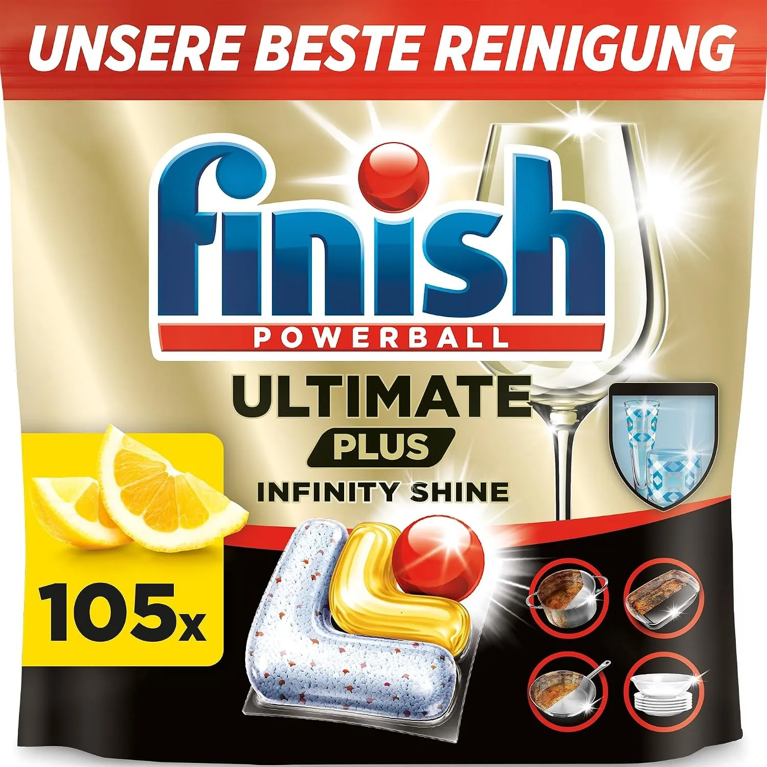 Finish Ultimate Plus Infinity Shine Citrus Spülmaschinentabs 105 Caps