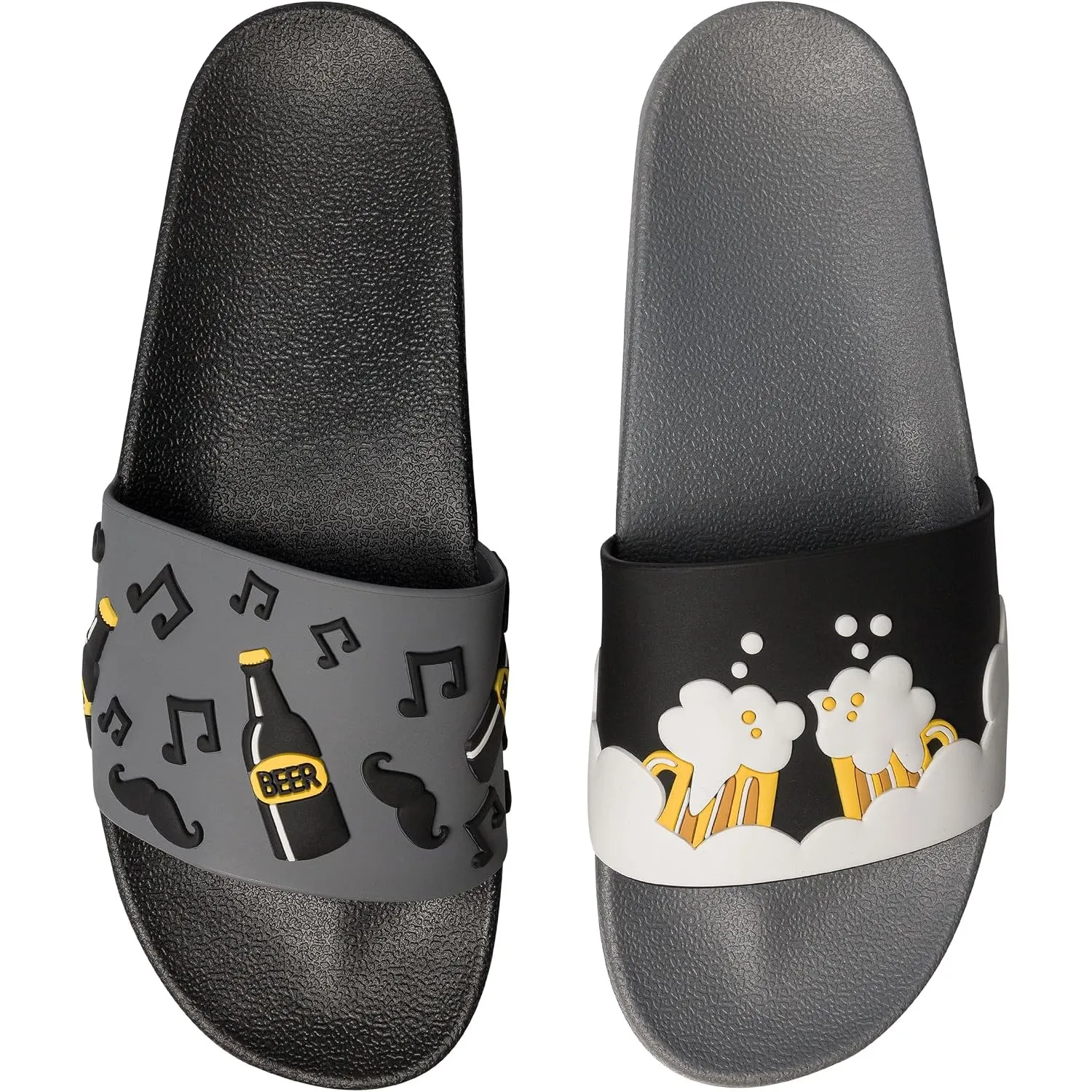 Dedoles Badeschuhe & Hausschuhe Damen Herren & Kinder Badesandalen lustige Designs Bücher Kaffee Party Pizza Fuchs Bär …