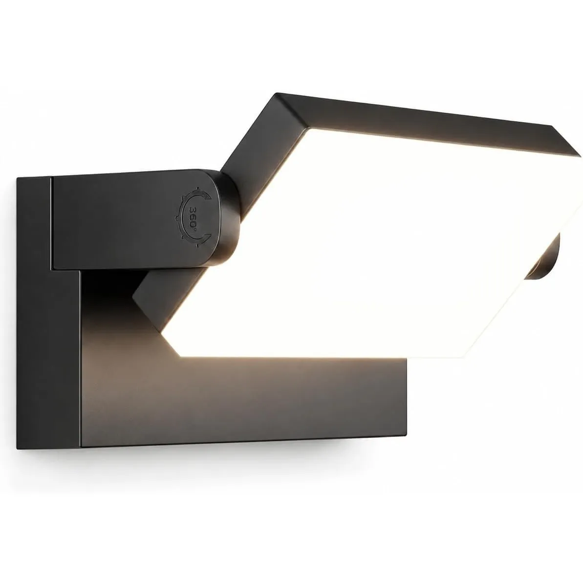 ledmo 60W LED Wandleuchten Aussen Schwarz 3000K 360° Panel IP65 5000LM