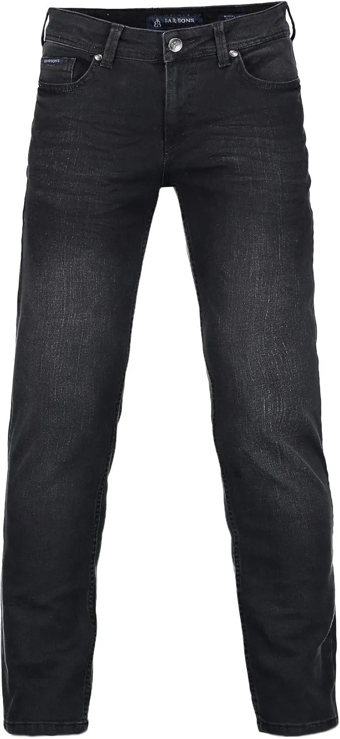 BARBONS Herren Jeans - Regular-Fit Stretch - Hochwertige Straight Jeans Herren Hose - Business Anzug Freizeit