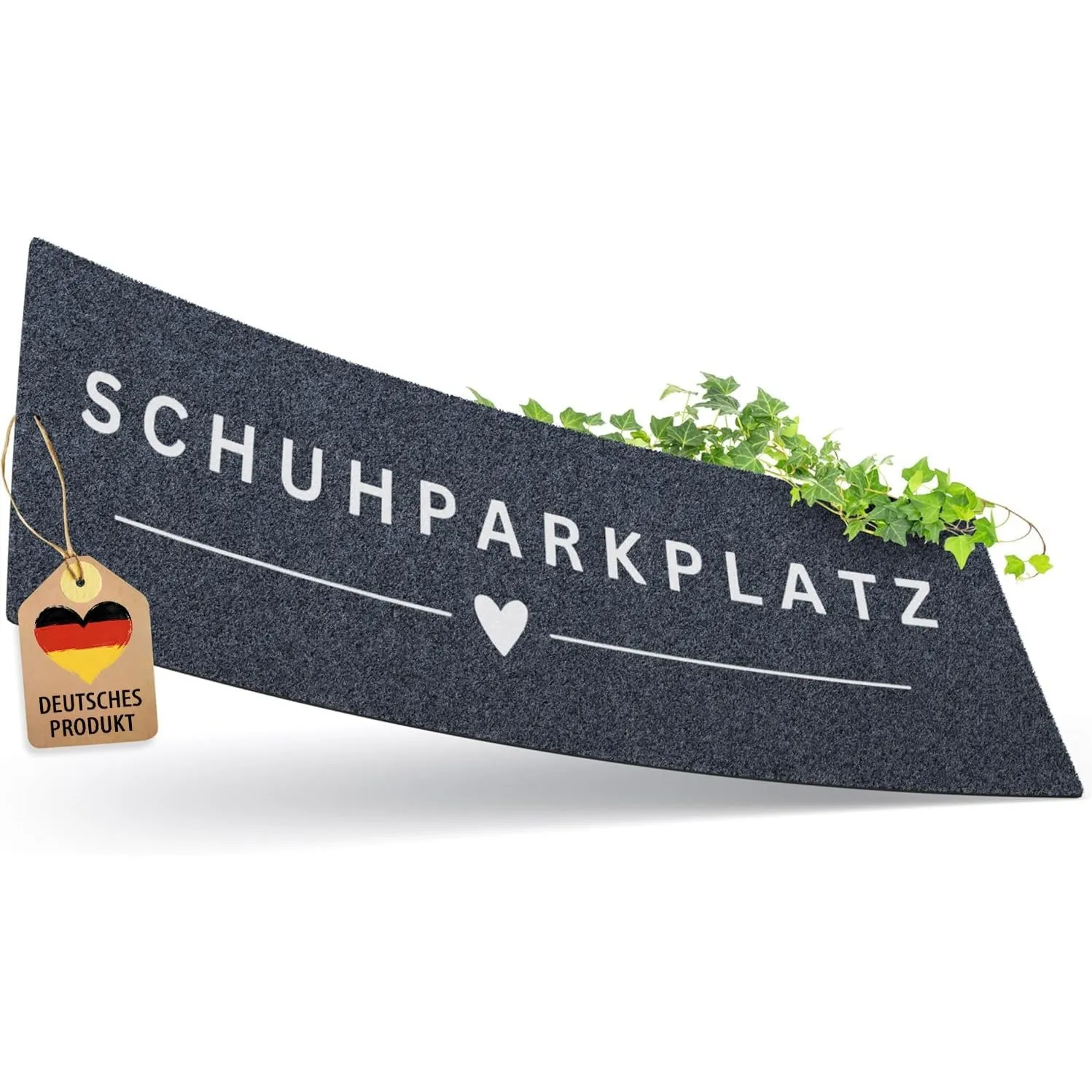 ElbFuchs Schuhparkplatz Fußmatte 100x35cm Grau I Waschbare & rutschfeste Indoor-Schuhmatte & Abtropfmatte I Ideal als S…