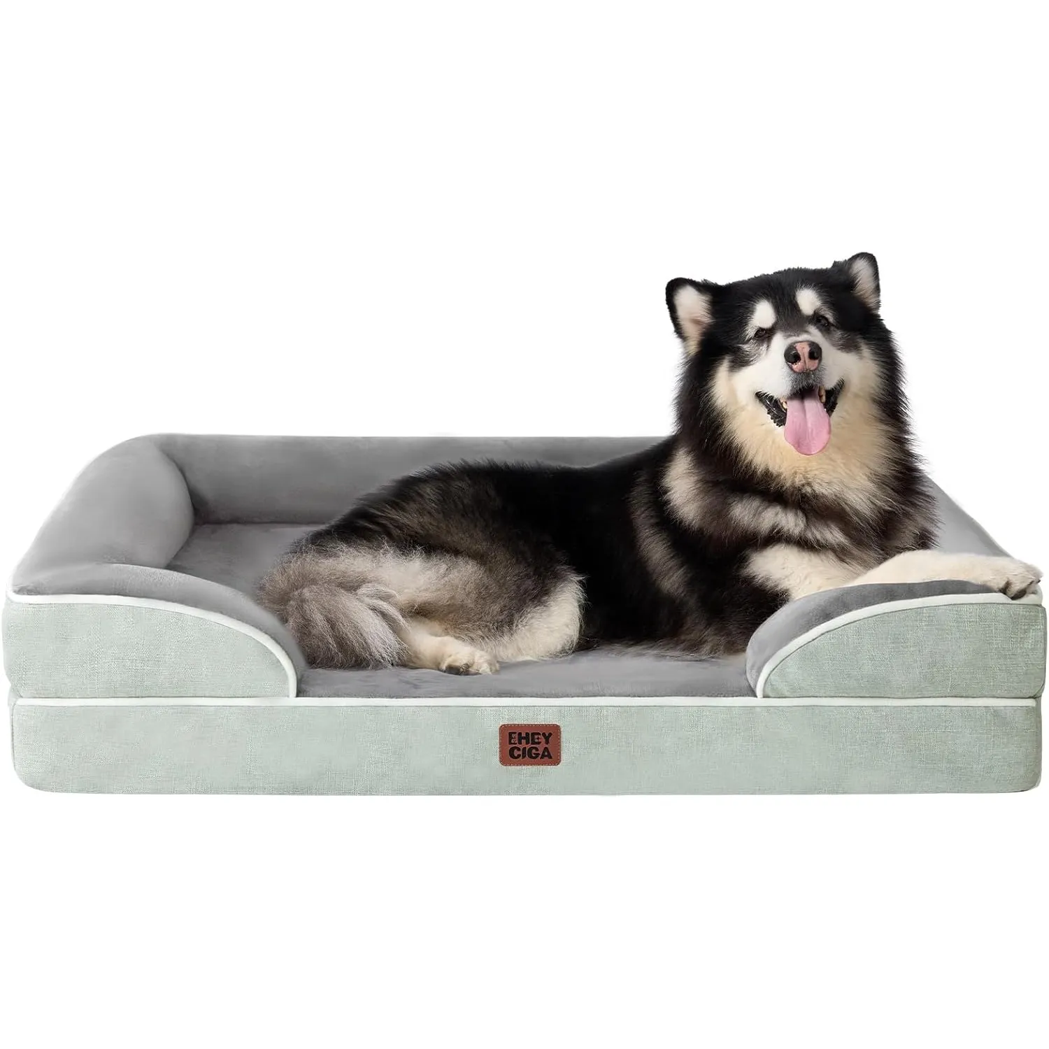 EHEYCIGA Orthopädisches Hundebett Grosse Hunde, 132x104cm, Memory Foam Hundekorb XXL, Waschbar Hundesofa Wasserdicht ru…