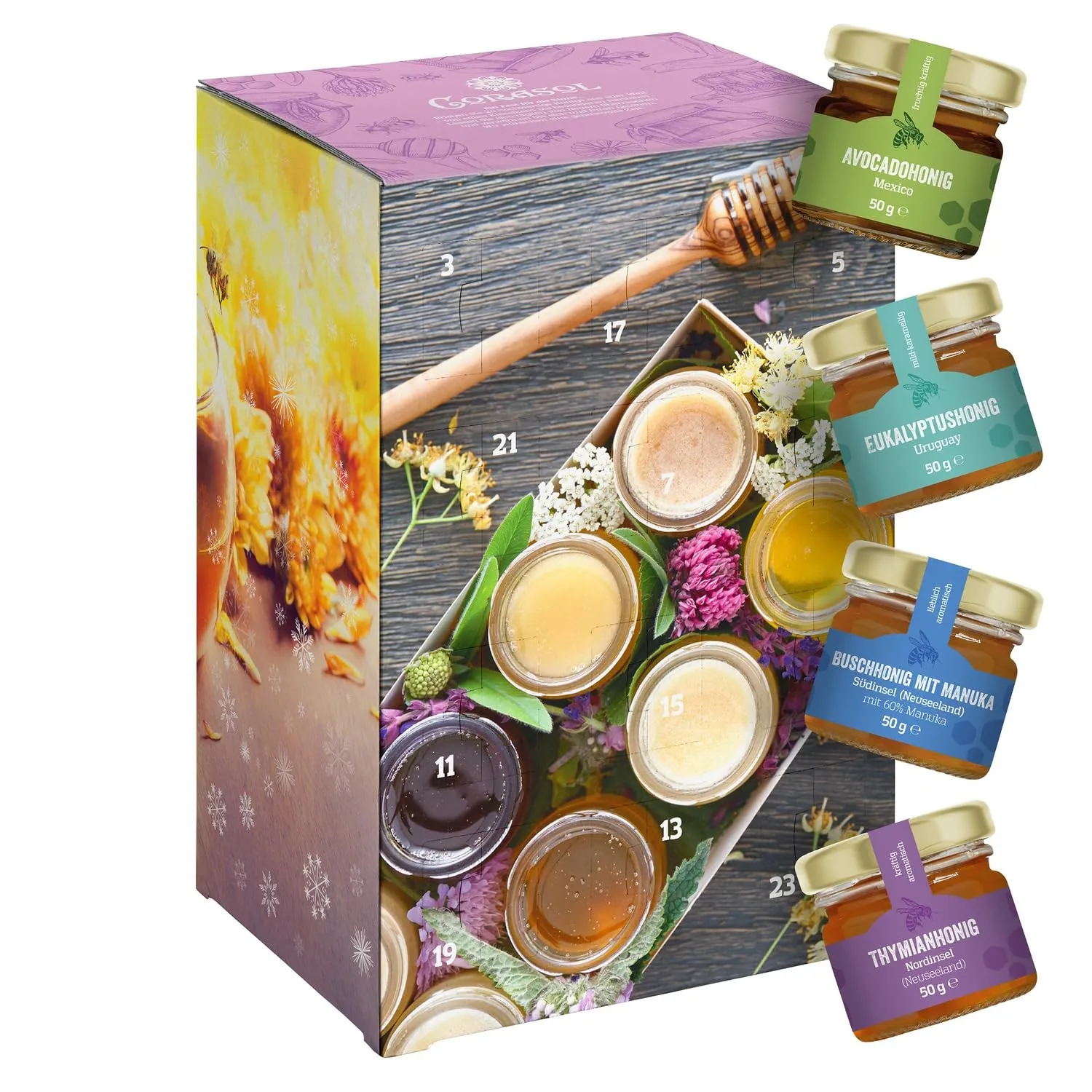 Corasol Premium Honig-Weltreise Adventskalender 2026 mit edlen Klassikern