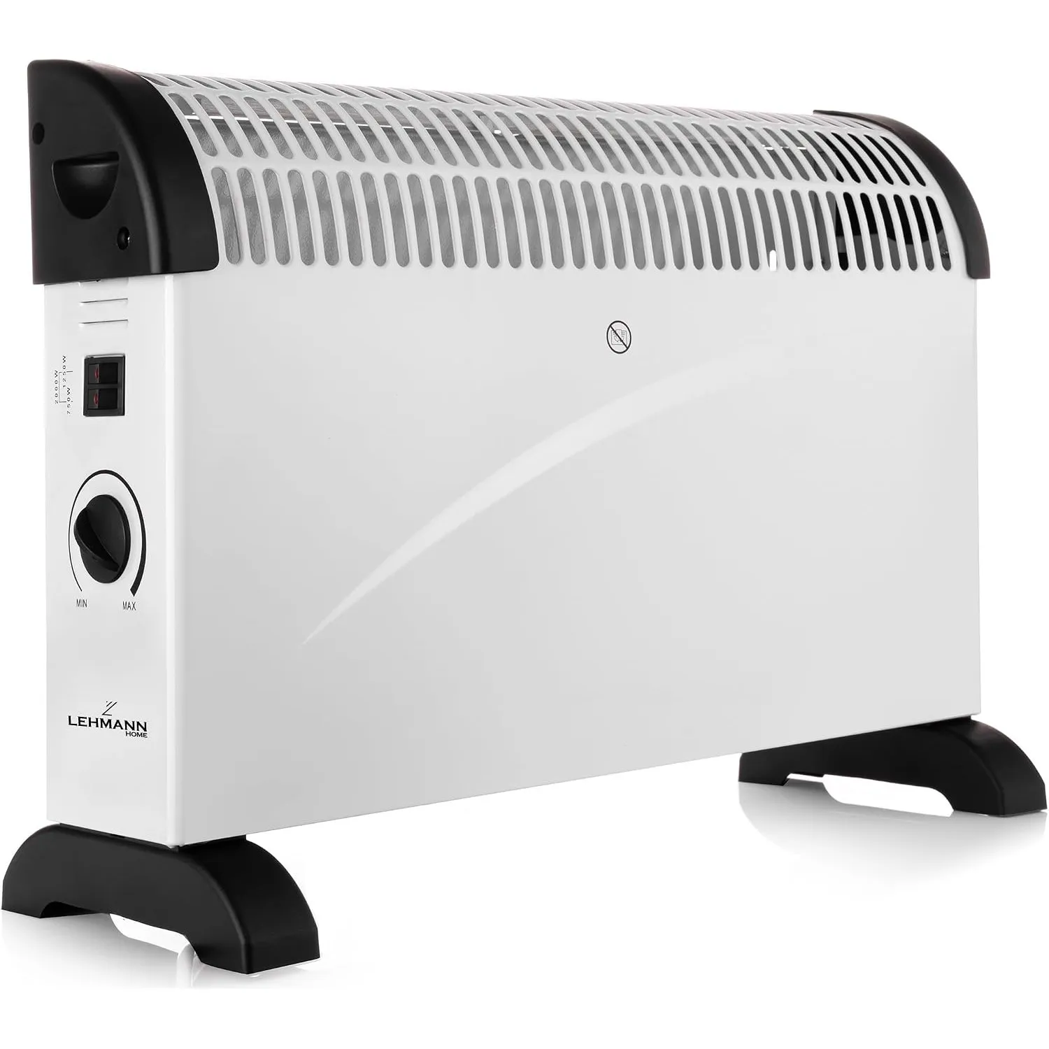 LEHMANN Konvektor elektrische Heizung, Heizkörper mit 3 Heizstufen 750/1250/2000 Watt, Konvektorheizung mit Thermostat …