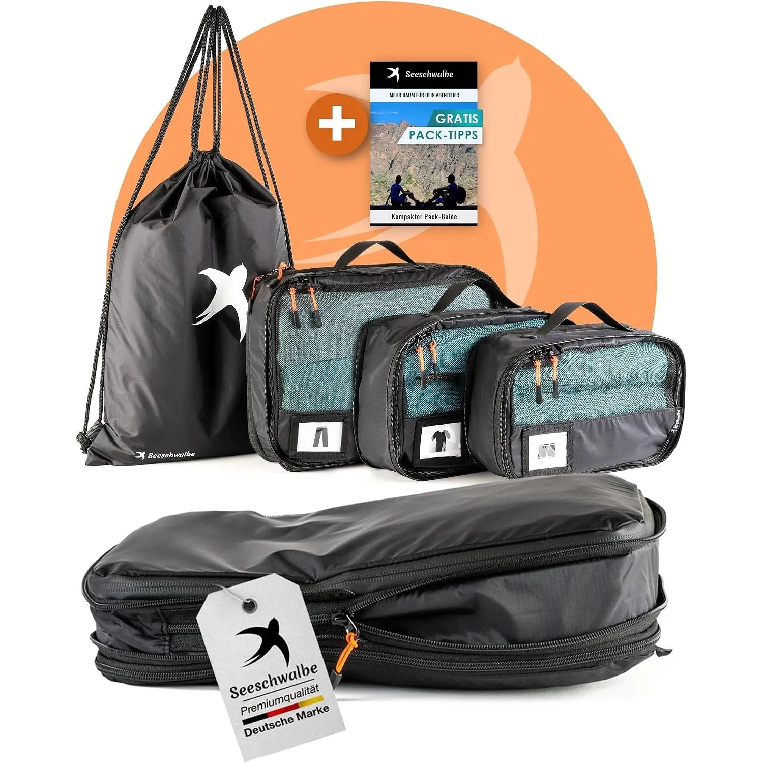 Compression Packing Cubes Set für Koffer & Backpack | Packwürfel Packing Cubes Compression als Rucksack Organizer | Tra…