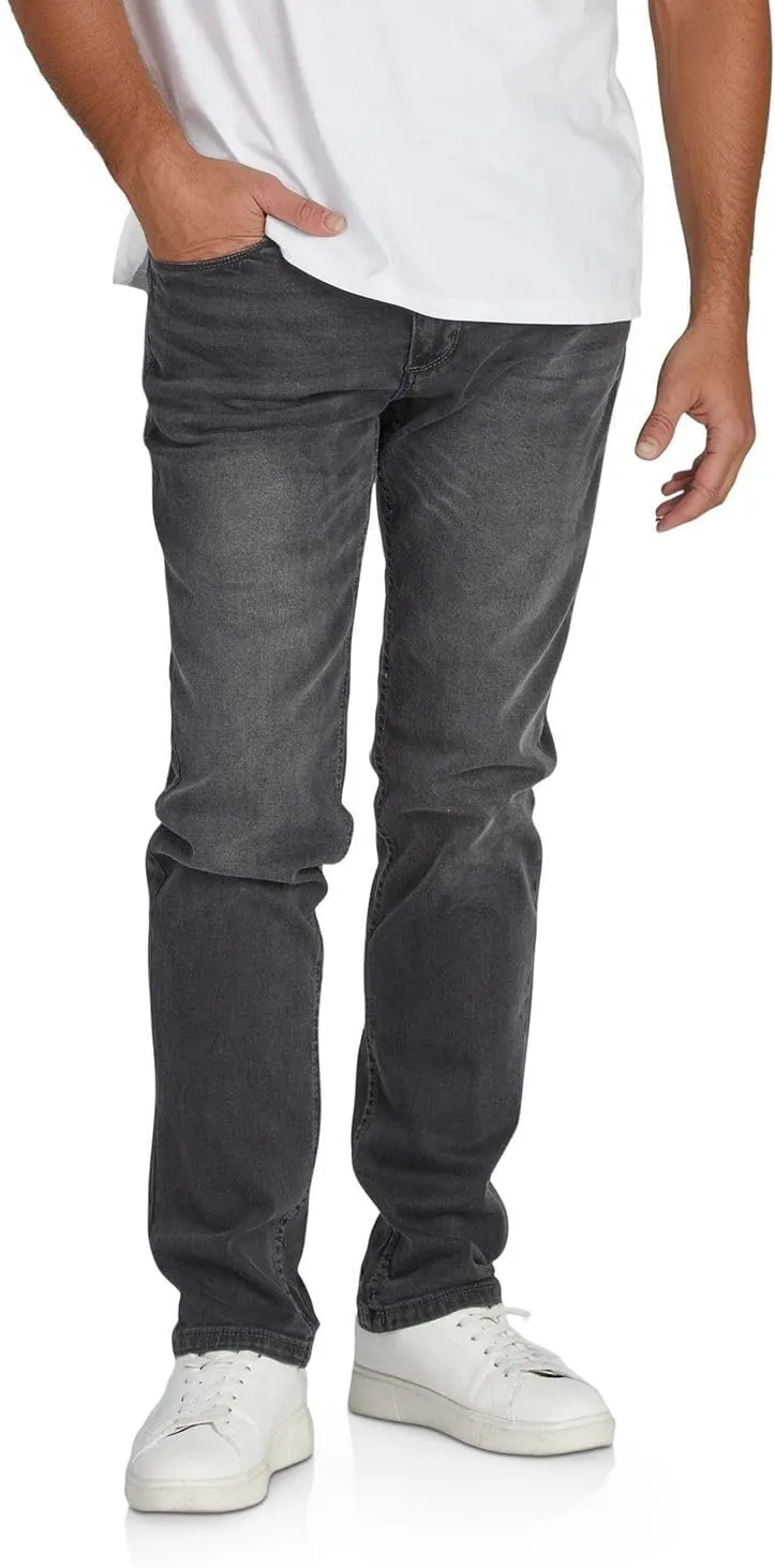DENIMFY Jeans Herren Stretch Straight Fit DFMiro Jeanshose Baumwolle Denim Blau Schwarz Grau 30 31 32 33 34 36 38 40
