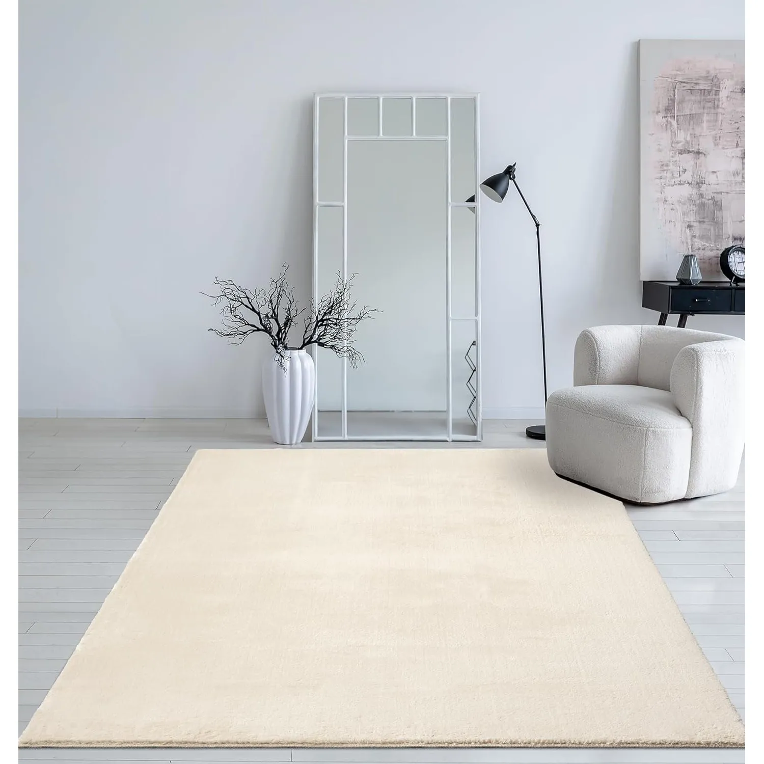 Mia´s Teppiche Taos – kuscheliger Kurzflor Teppich in Felloptik, super Soft & waschbar bis 30°C, mit Anti-Rutsch-Unters…