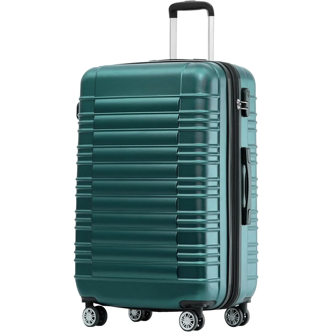 BEIBYE Reisekoffer 2088 Hartschalekoffer Gepäck Koffer Trolley Bordcase Handgepäck M in 14 Farben (Dunkelgrün)