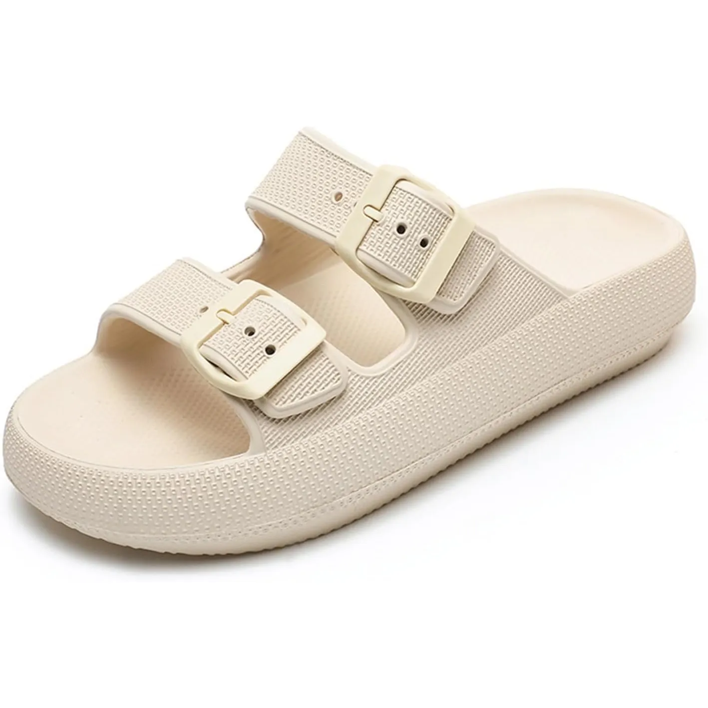 Cozyslides Original Damen Herren,Wolkenschuhe Damen Sandalen mit Verstellbaren Schnallen Rutschfest Schnell Trocknend S…