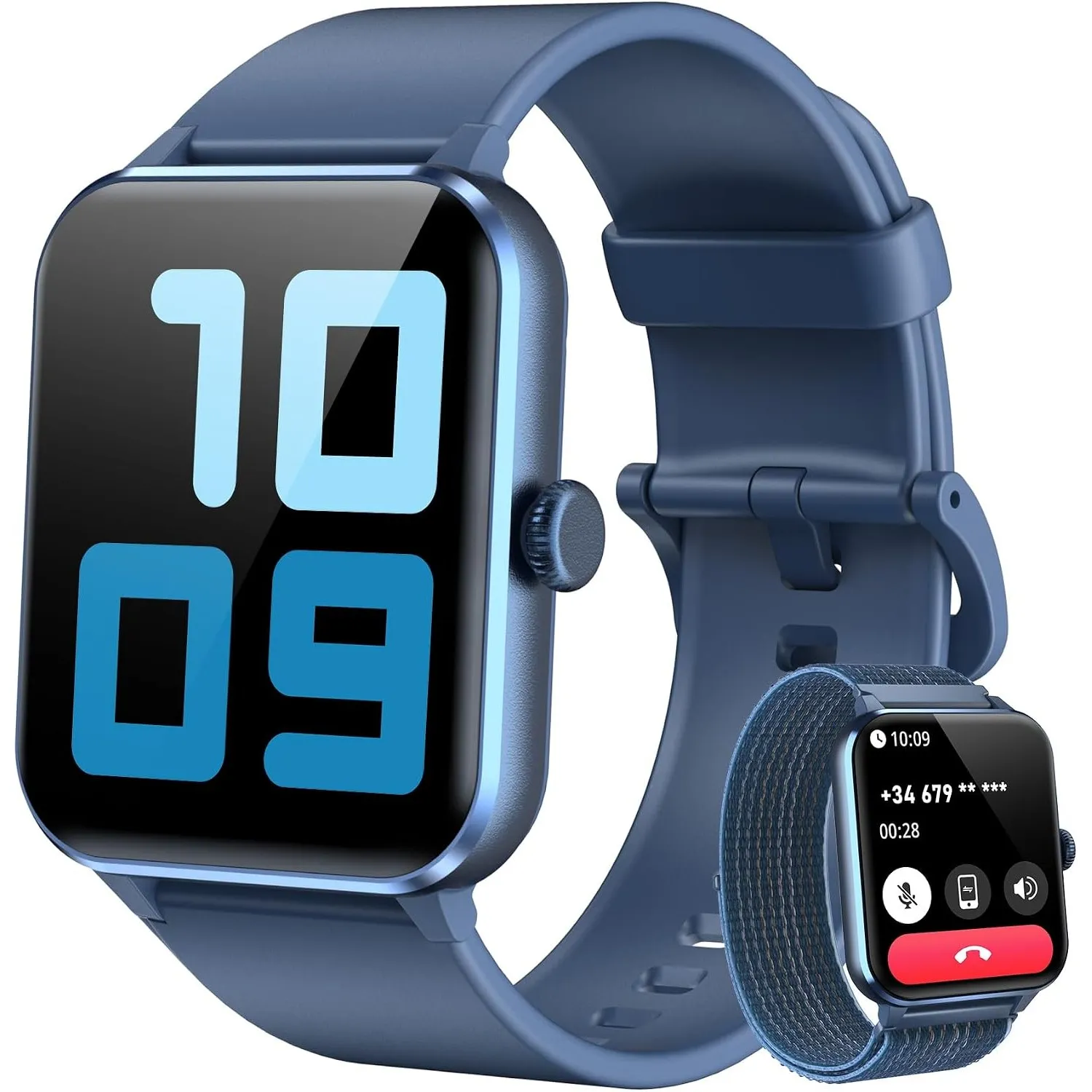 Blackview Smartwatch Herren Damen mit Telefonfunktion(Anrufe tätigen/empfangen)/Message Reminder, Sportuhr mit 100+Spor…