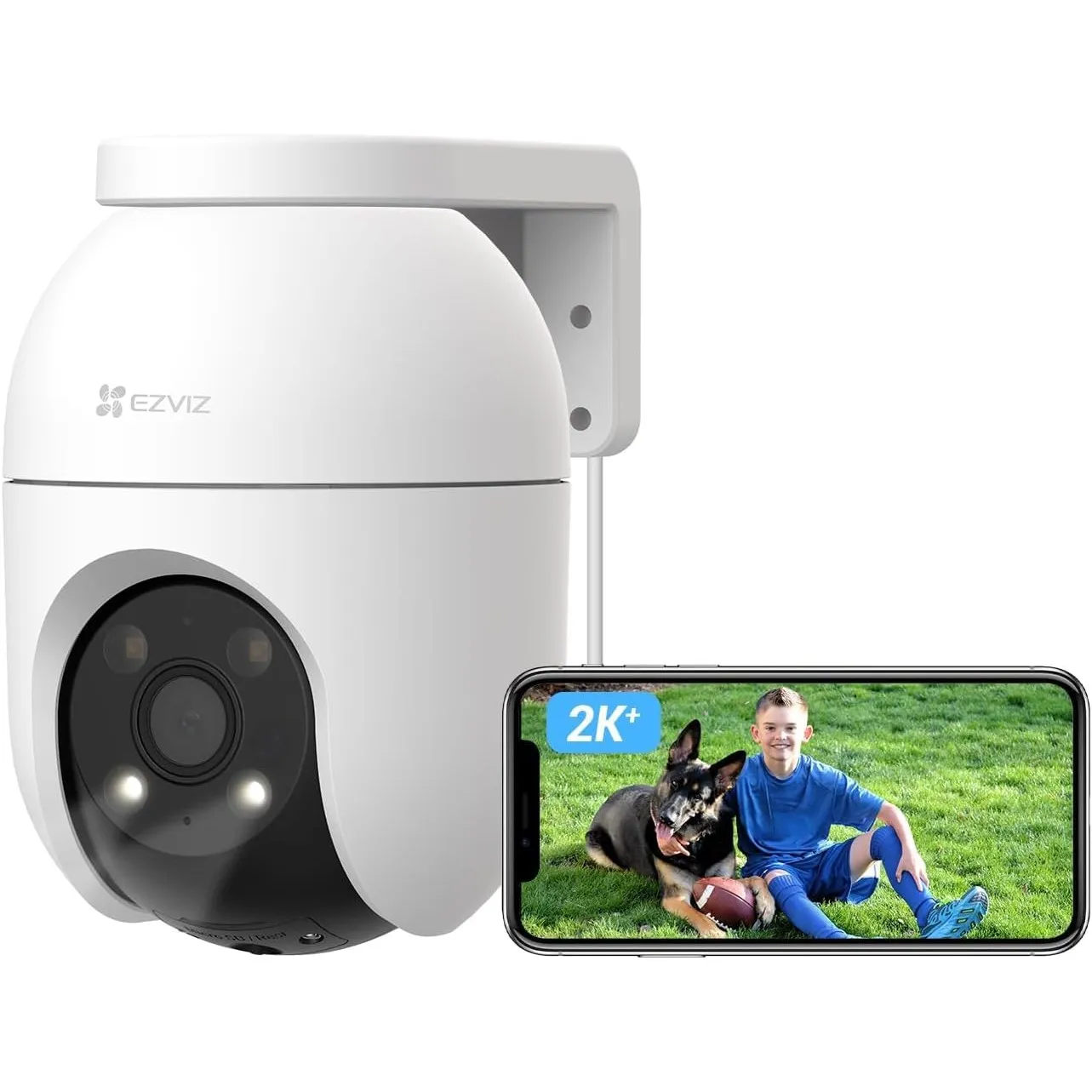 EZVIZ 4MP PTZ Überwachungskamera Aussen, WLAN IP Kamera Outdoor mit Personen-/Fahrzeugerkennung, Zwei-Wege-Audio, Autom…